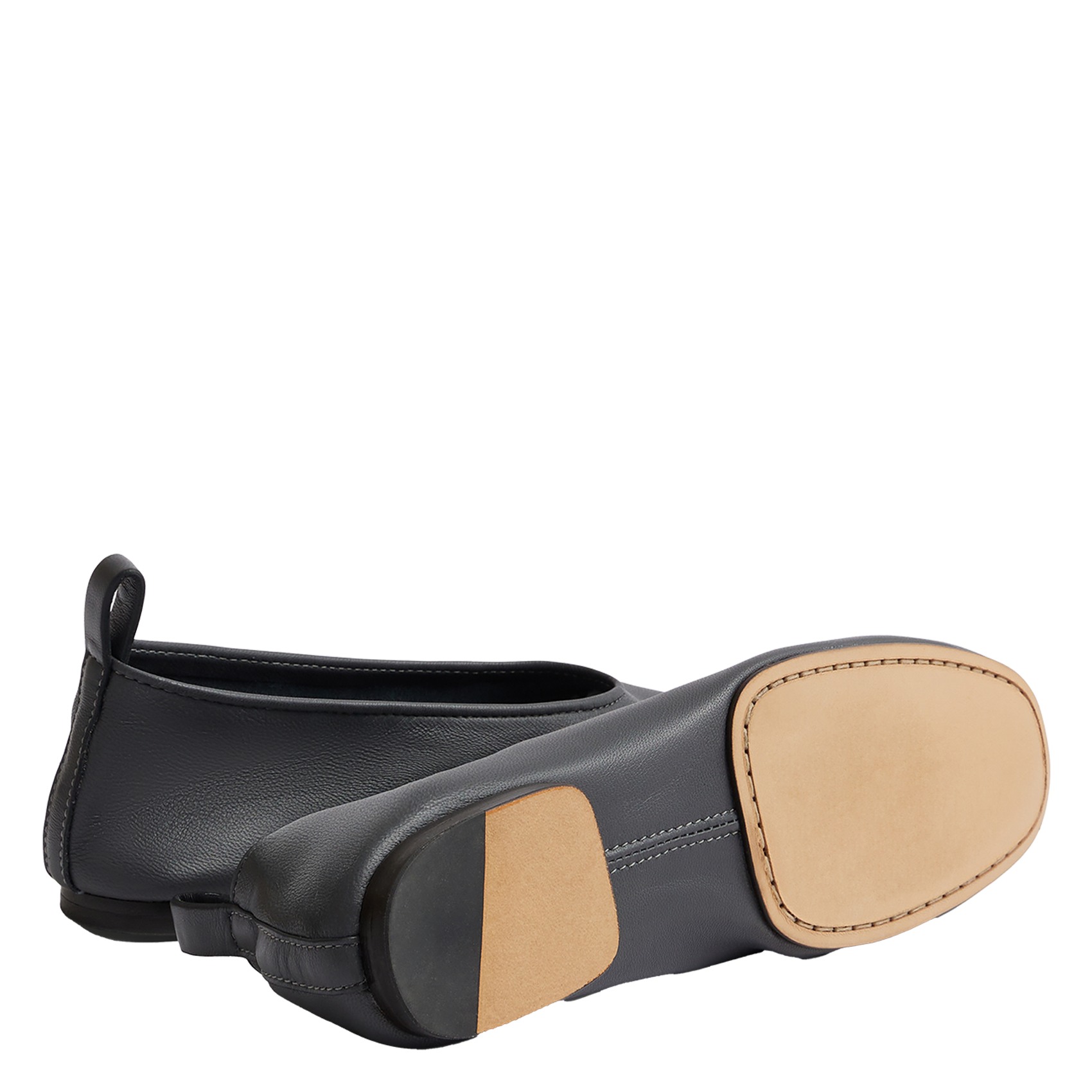 Lederballerinas SOEUR Grau