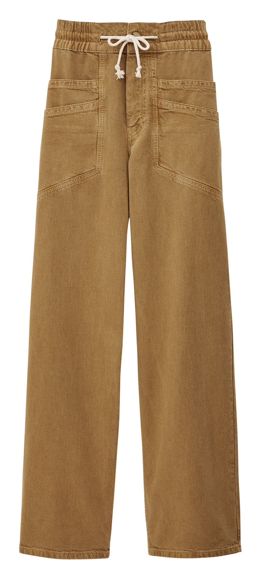 Pantalon droit en coton mélangé BA&SH Marron