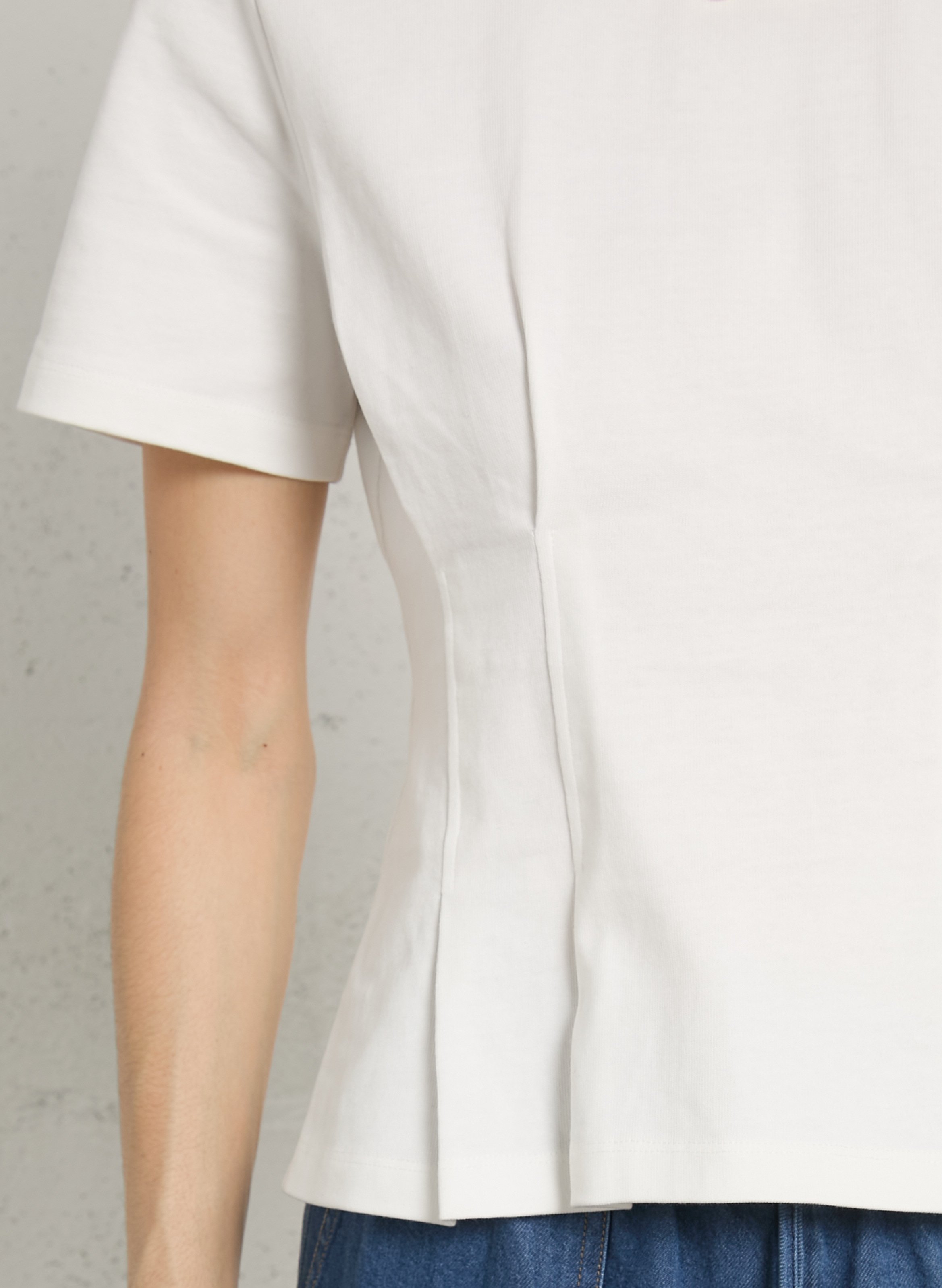 Getailleerd T-shirt van katoen BERENICE Wit