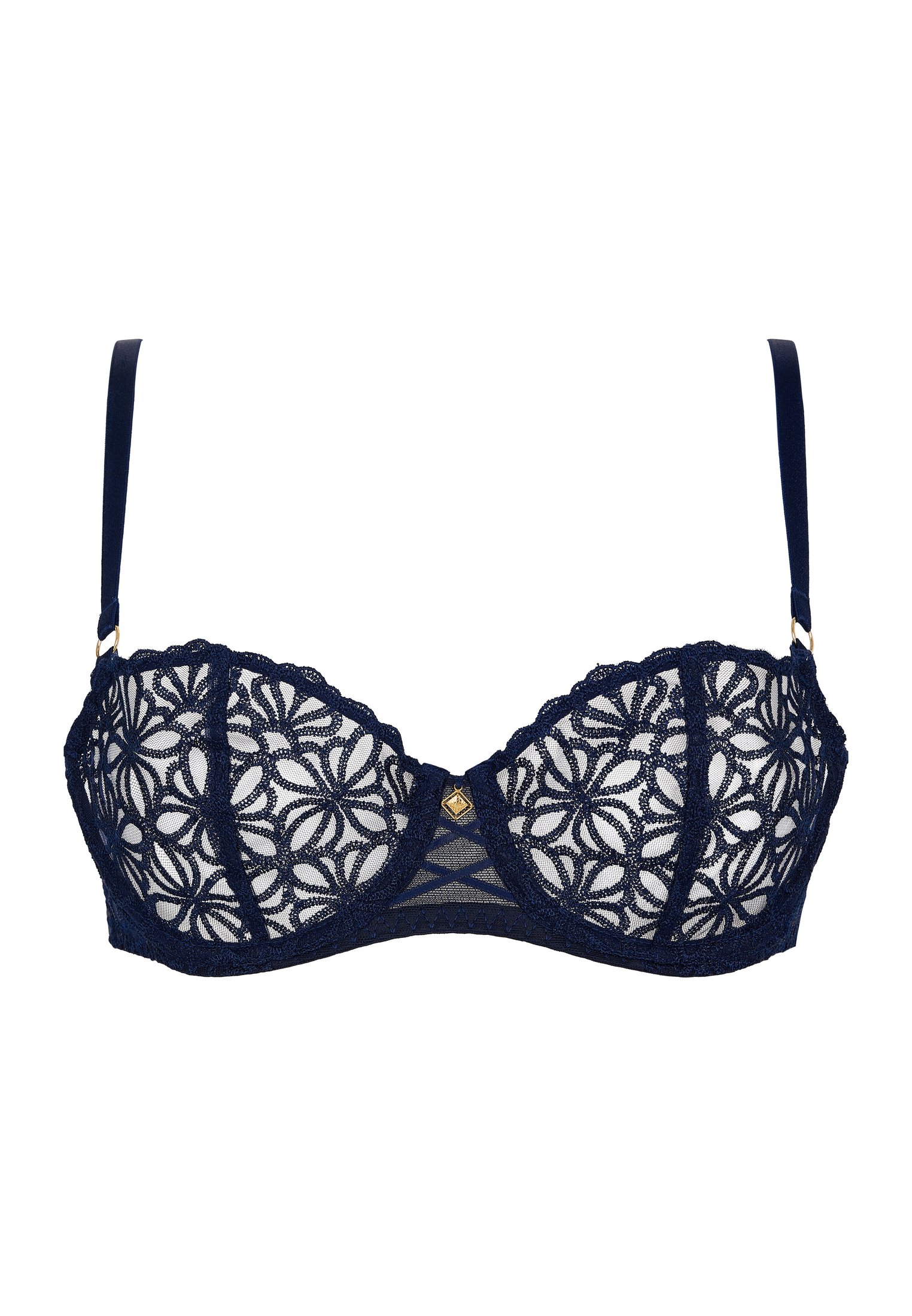 Underwired balconette bra AUBADE Blue
