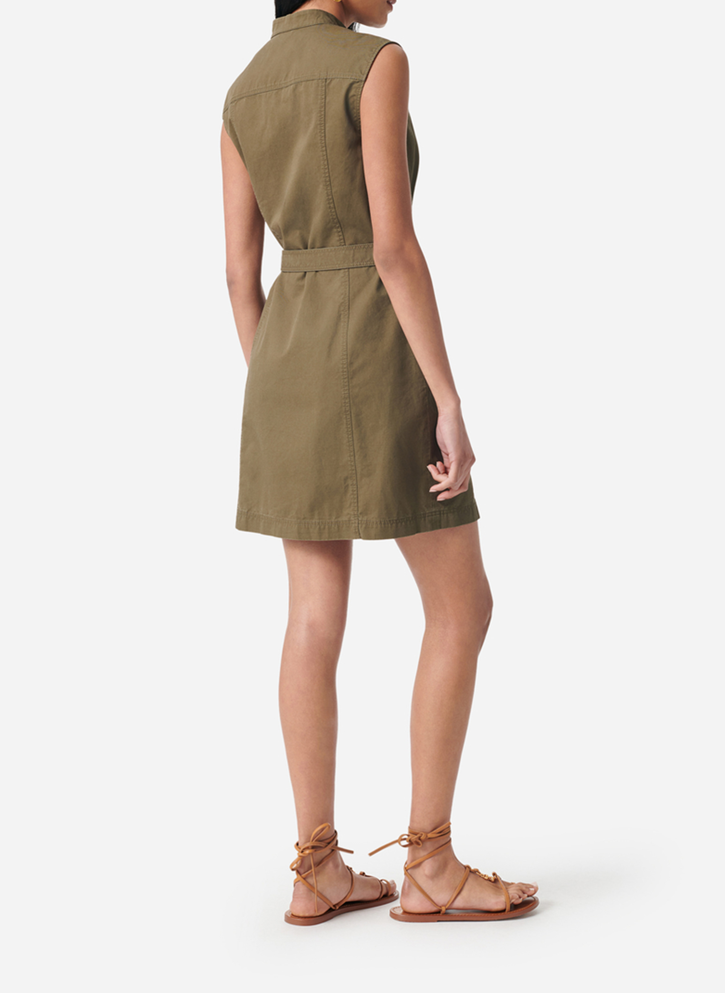 Robe courte col mao VANESSA BRUNO Vert