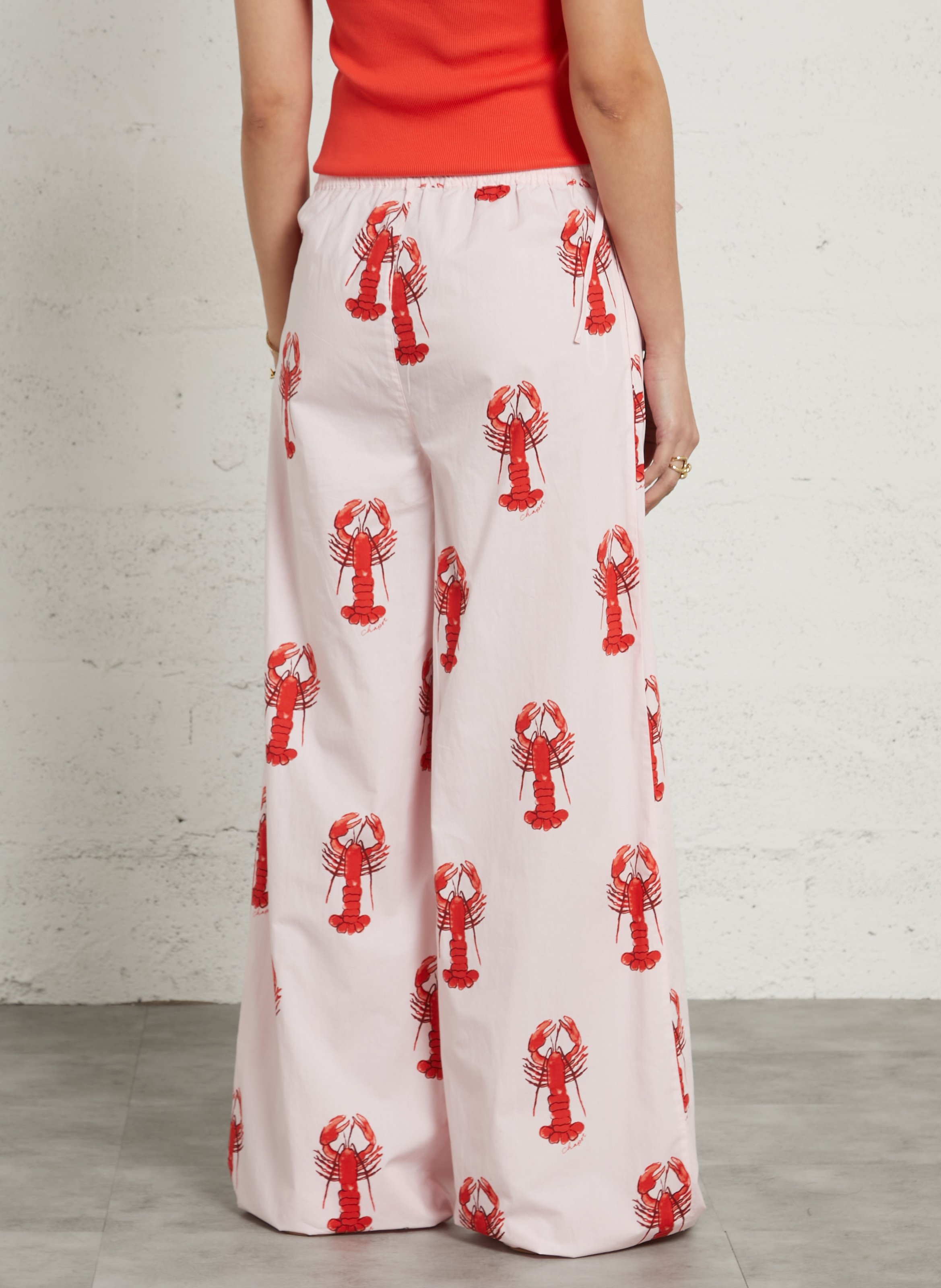 Wide cotton trousers  FABIENNE CHAPOT Pink