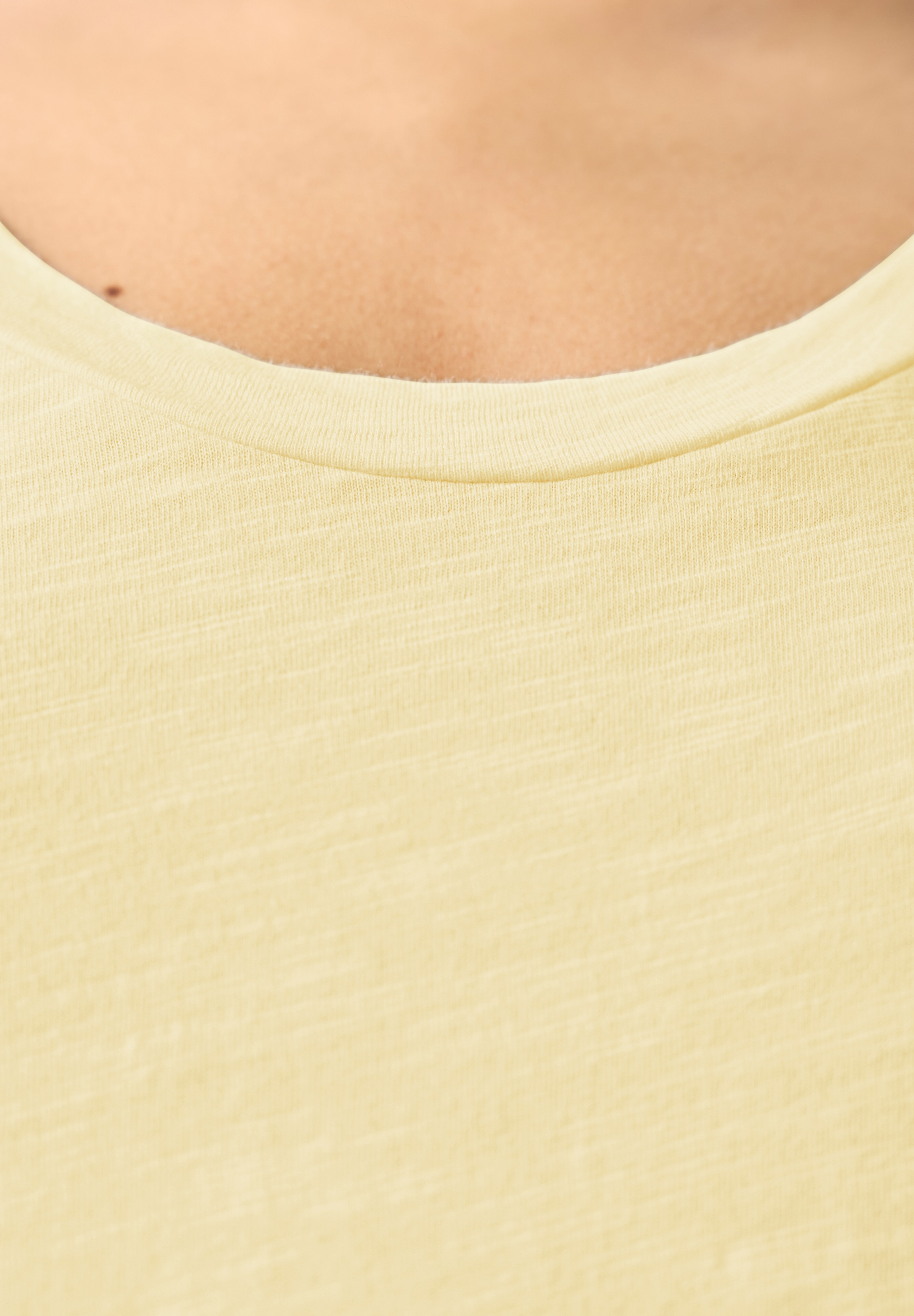 Tee-shirt col rond en coton mélangé AMERICAN VINTAGE Jaune