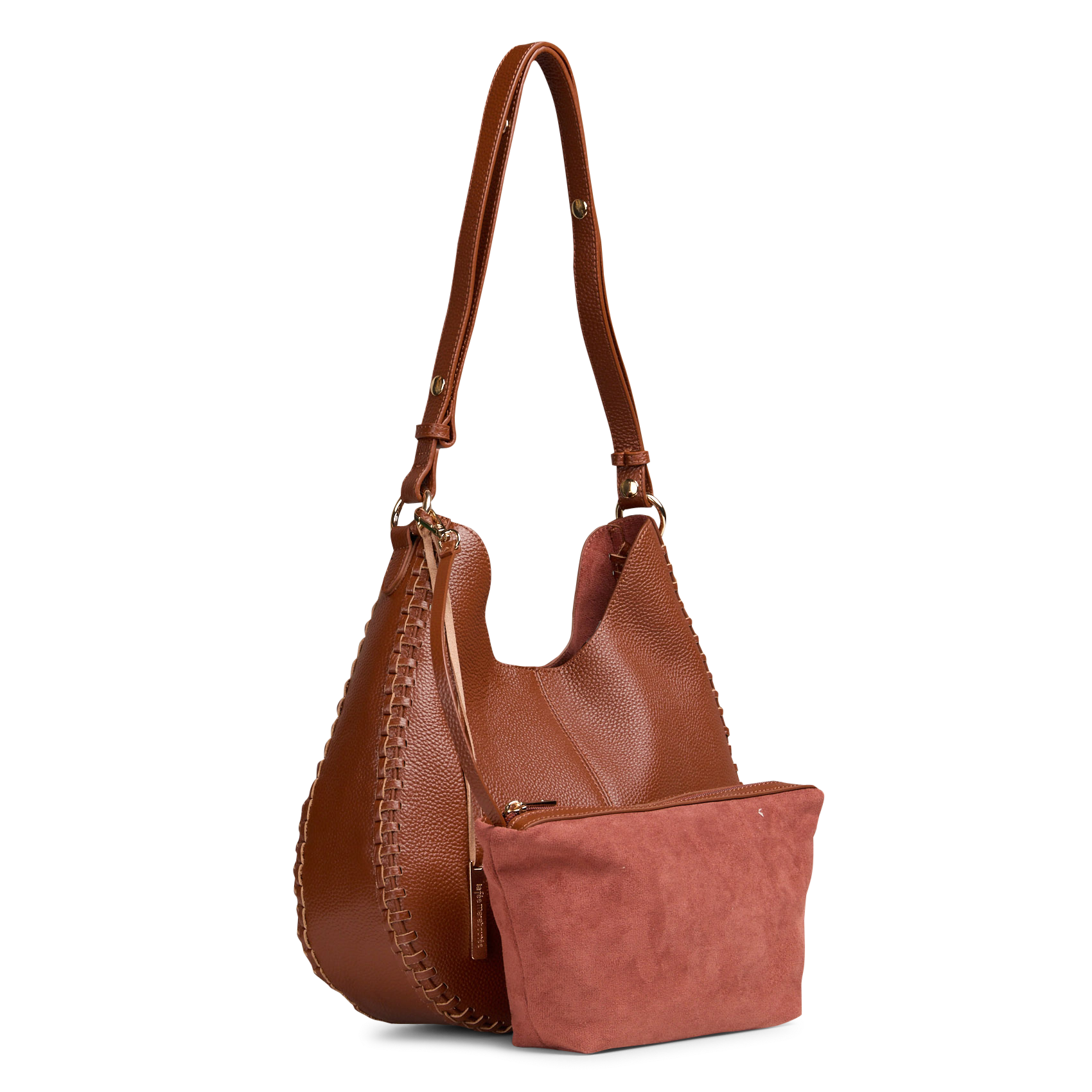 Sac porté épaule en cuir LA FEE MARABOUTEE Marron