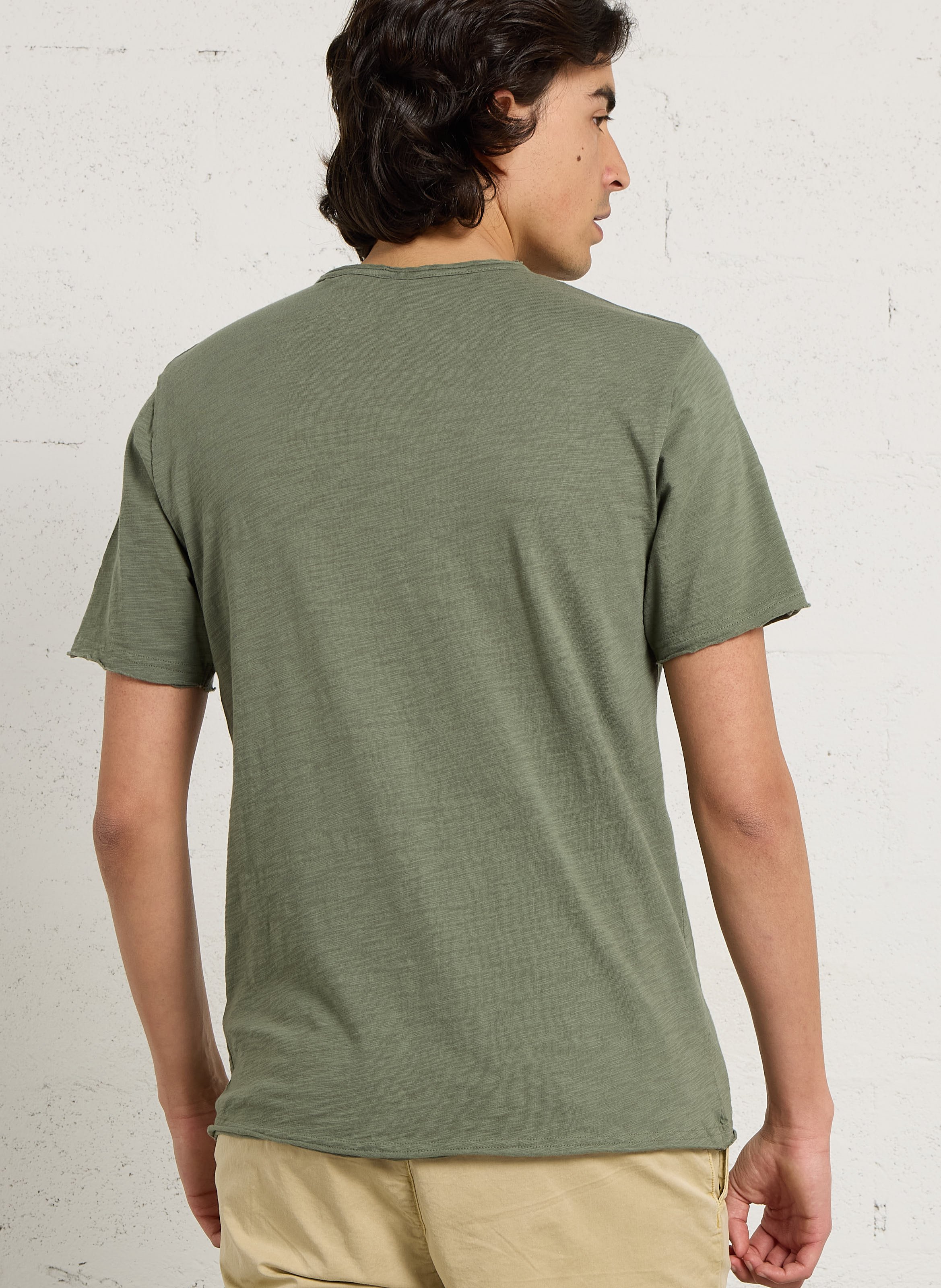 Tee-shirt droit col rond boutonné en coton LE TEMPS DES CERISES Blanc