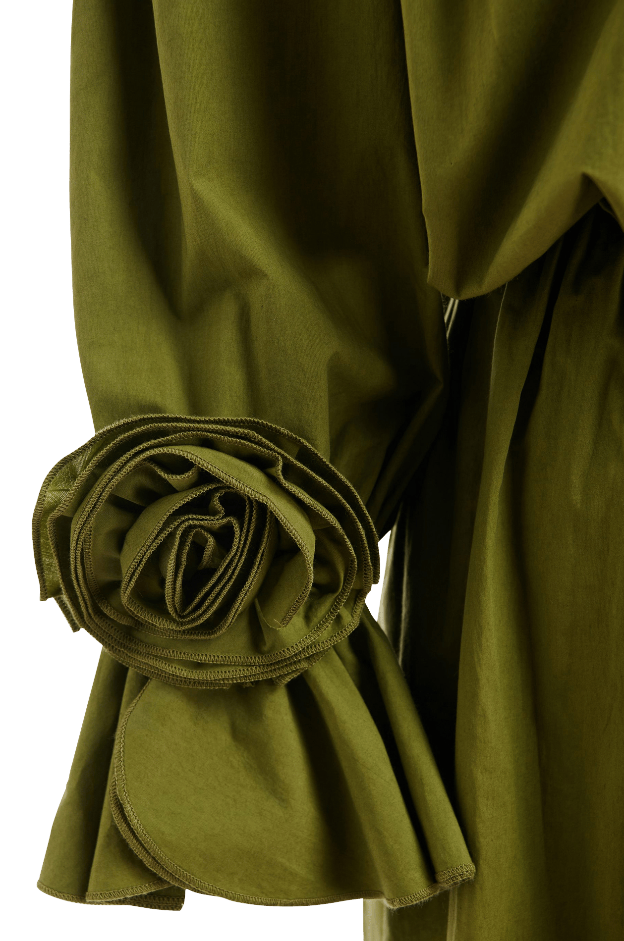 Kurzes Kleid mit schulterfreiem Design in einfarbig ESSENTIEL ANTWERP Grun