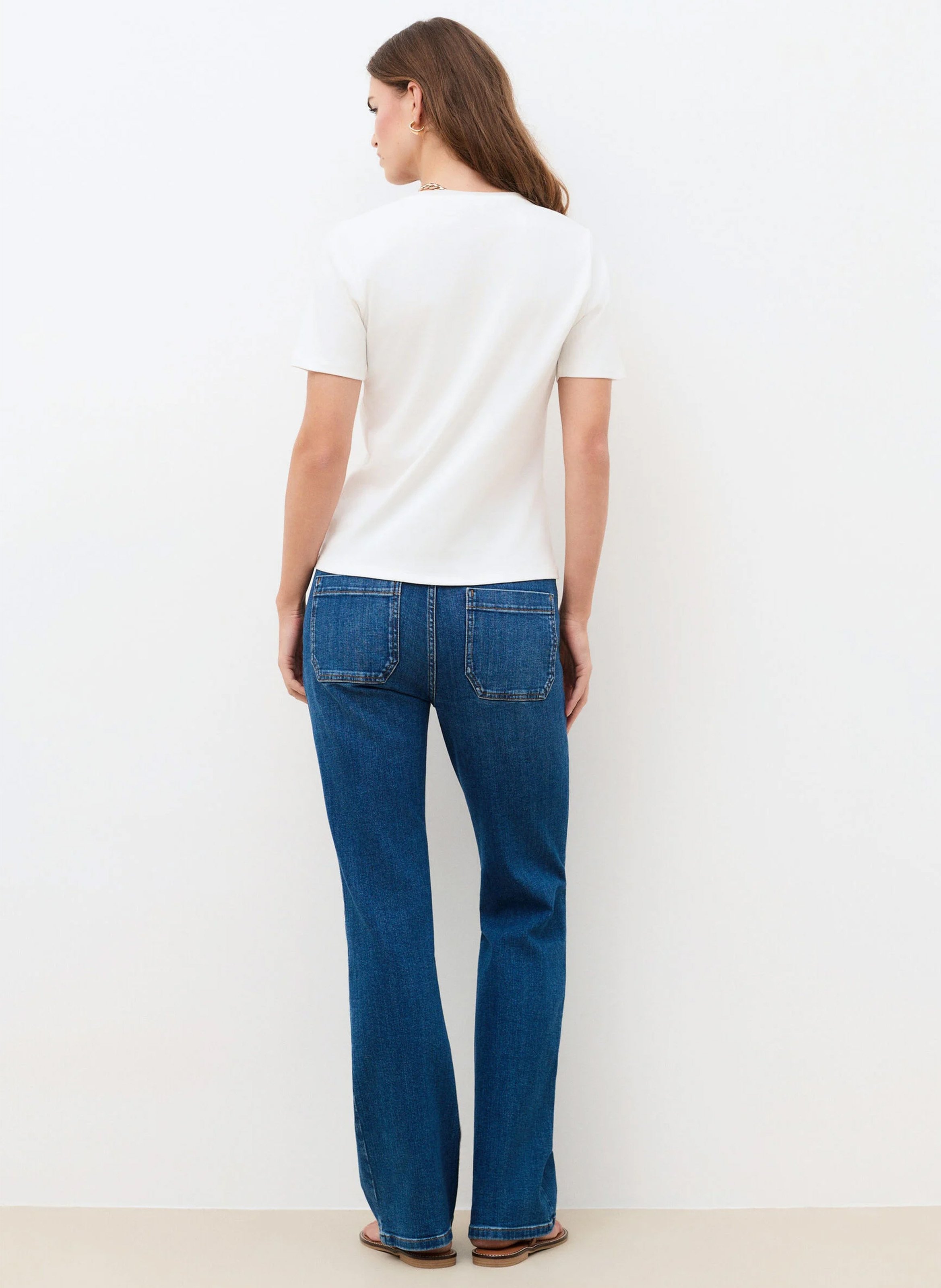 Fitted cotton T-shirt CAROLL Beige