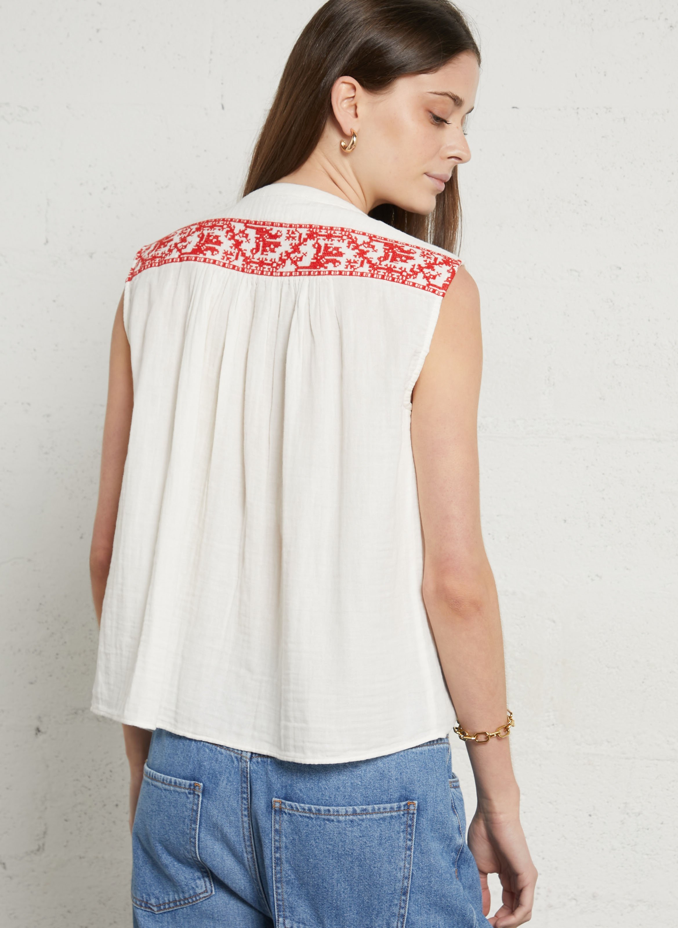 Oversize-Top mit Rundhalsausschnitt SUD EXPRESS Rot