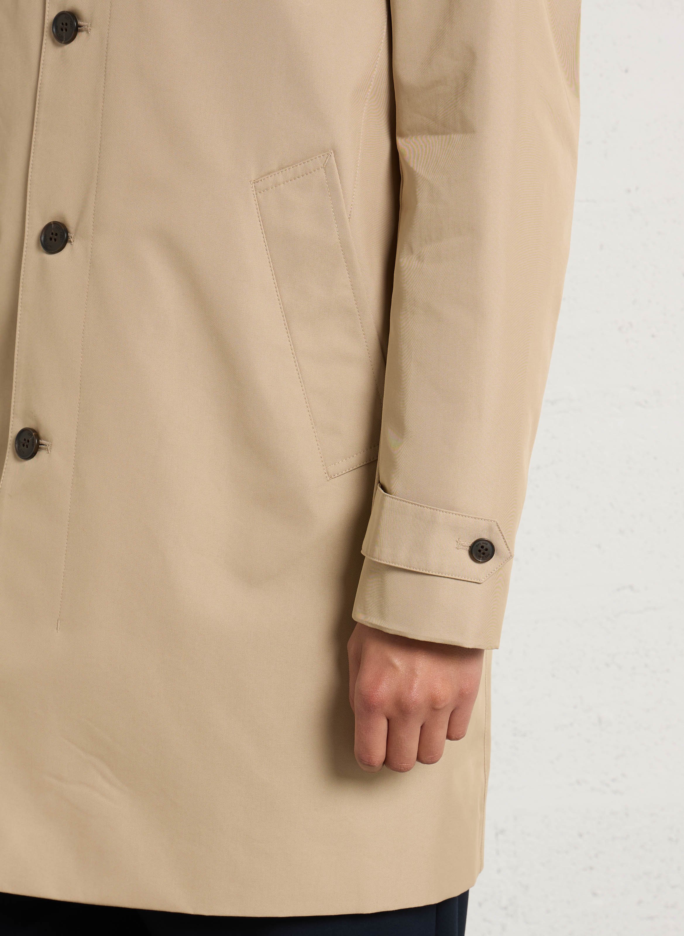 Straight cotton-blend trench coat IKKS Beige