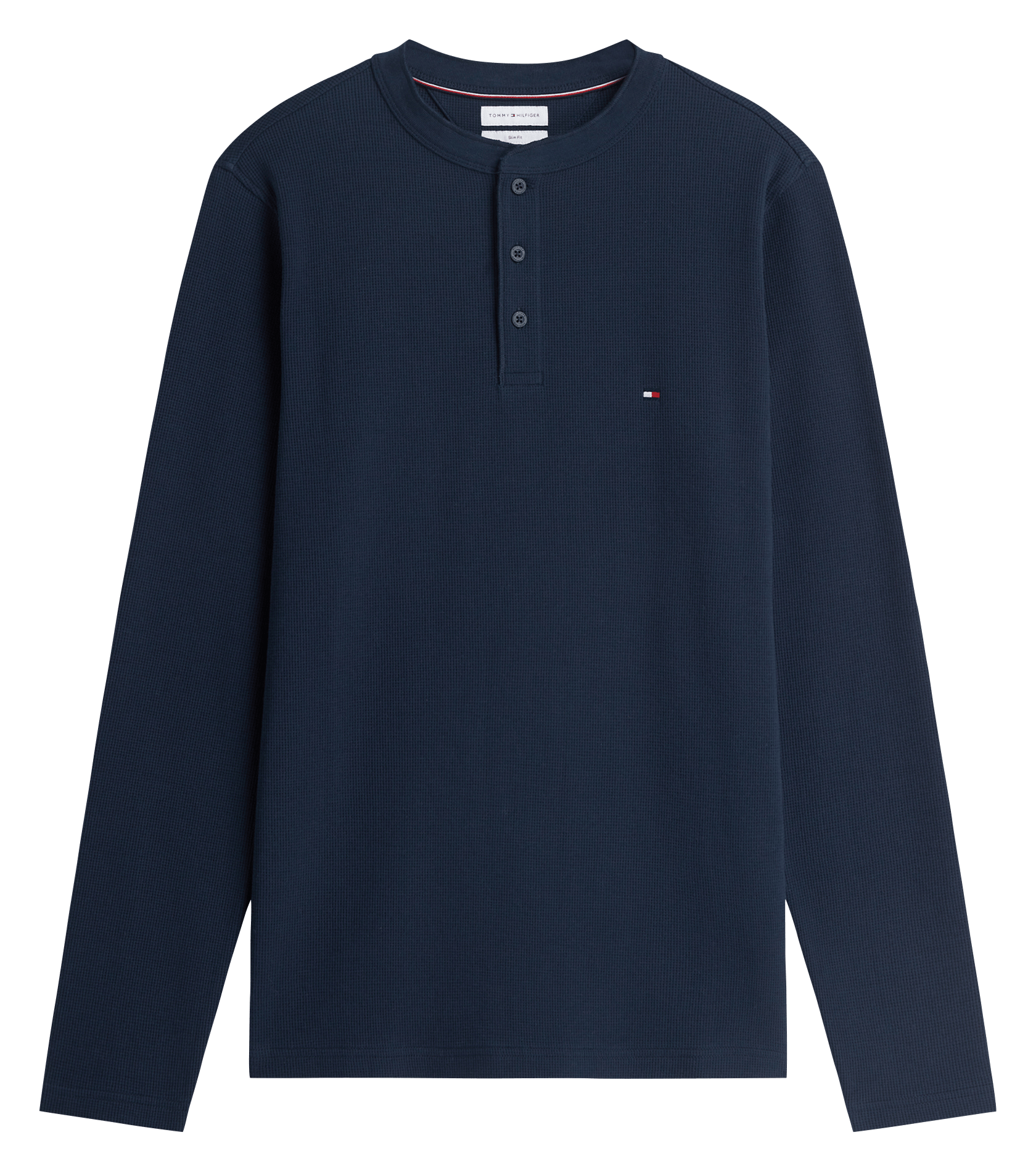 Tee-shirt col rond droit uni TOMMY HILFIGER Bleu
