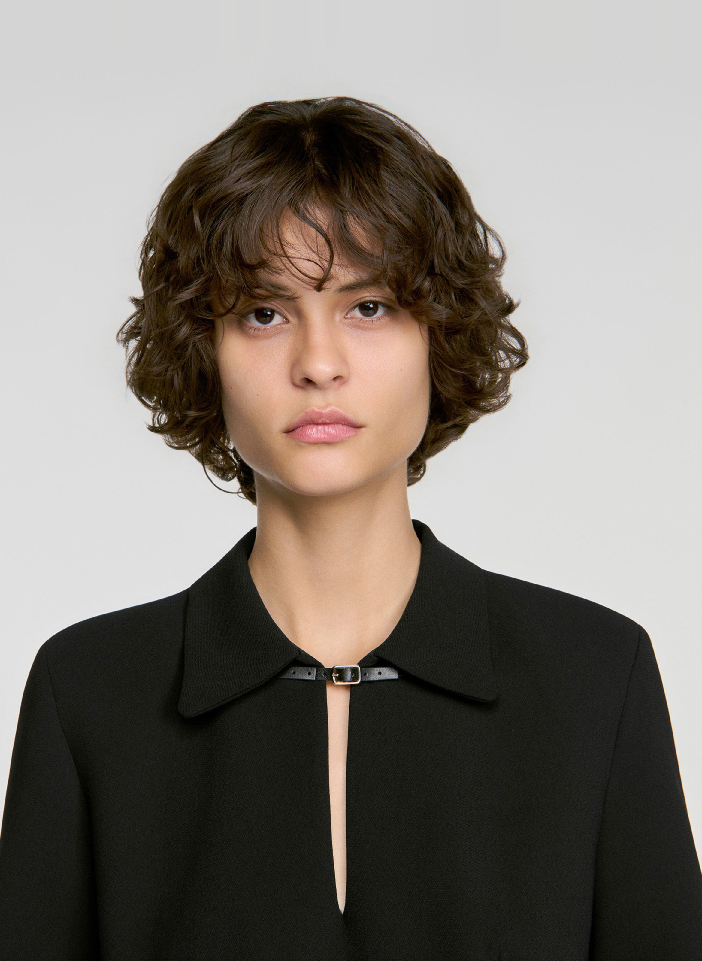 Robe col classique cintrée SANDRO Noir