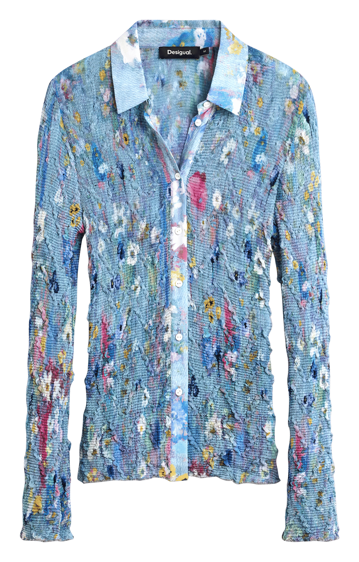 Chemise col classique brodée DESIGUAL Noir