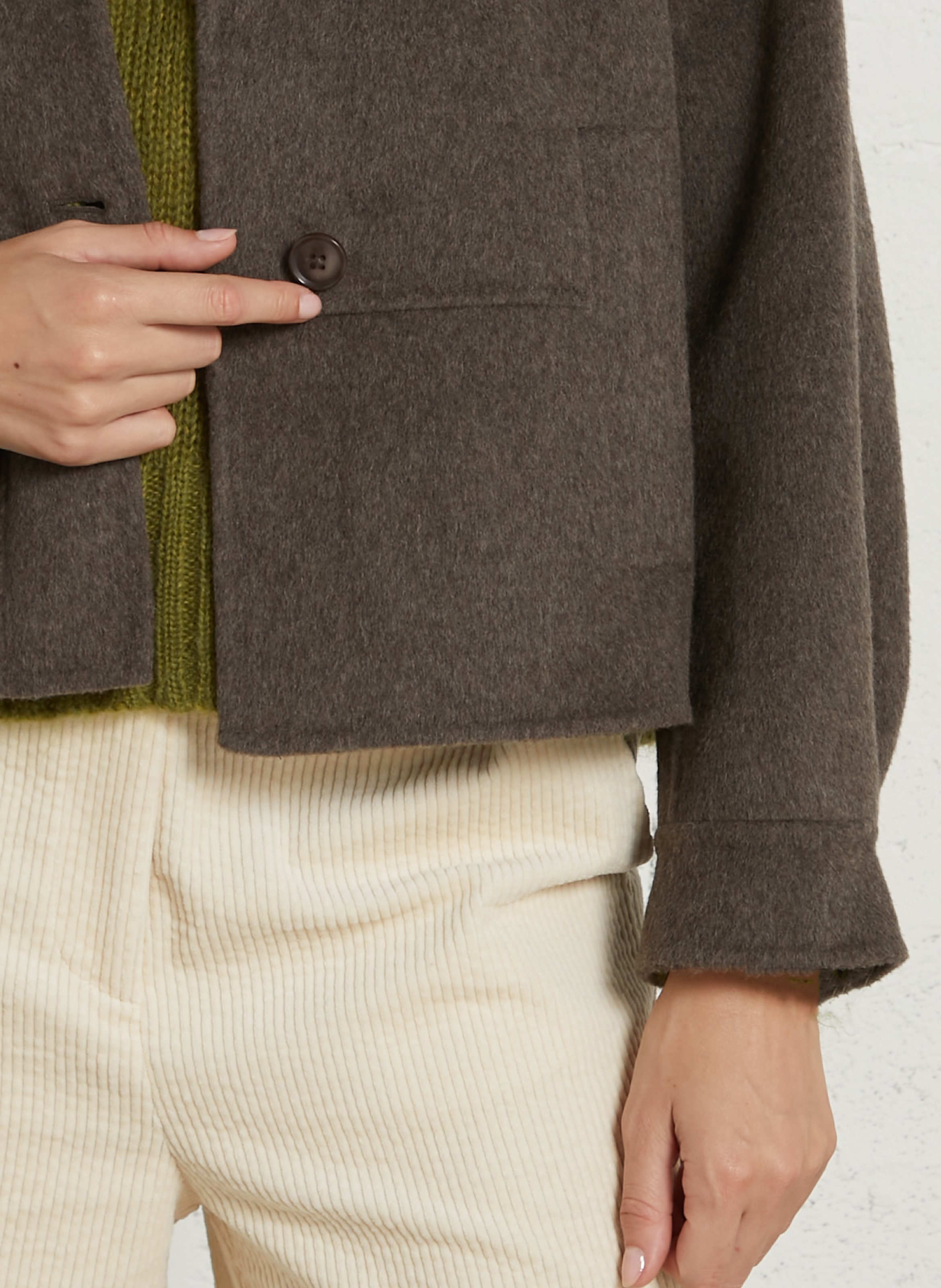 Jacke aus Wollmix JC SOPHIE Braun