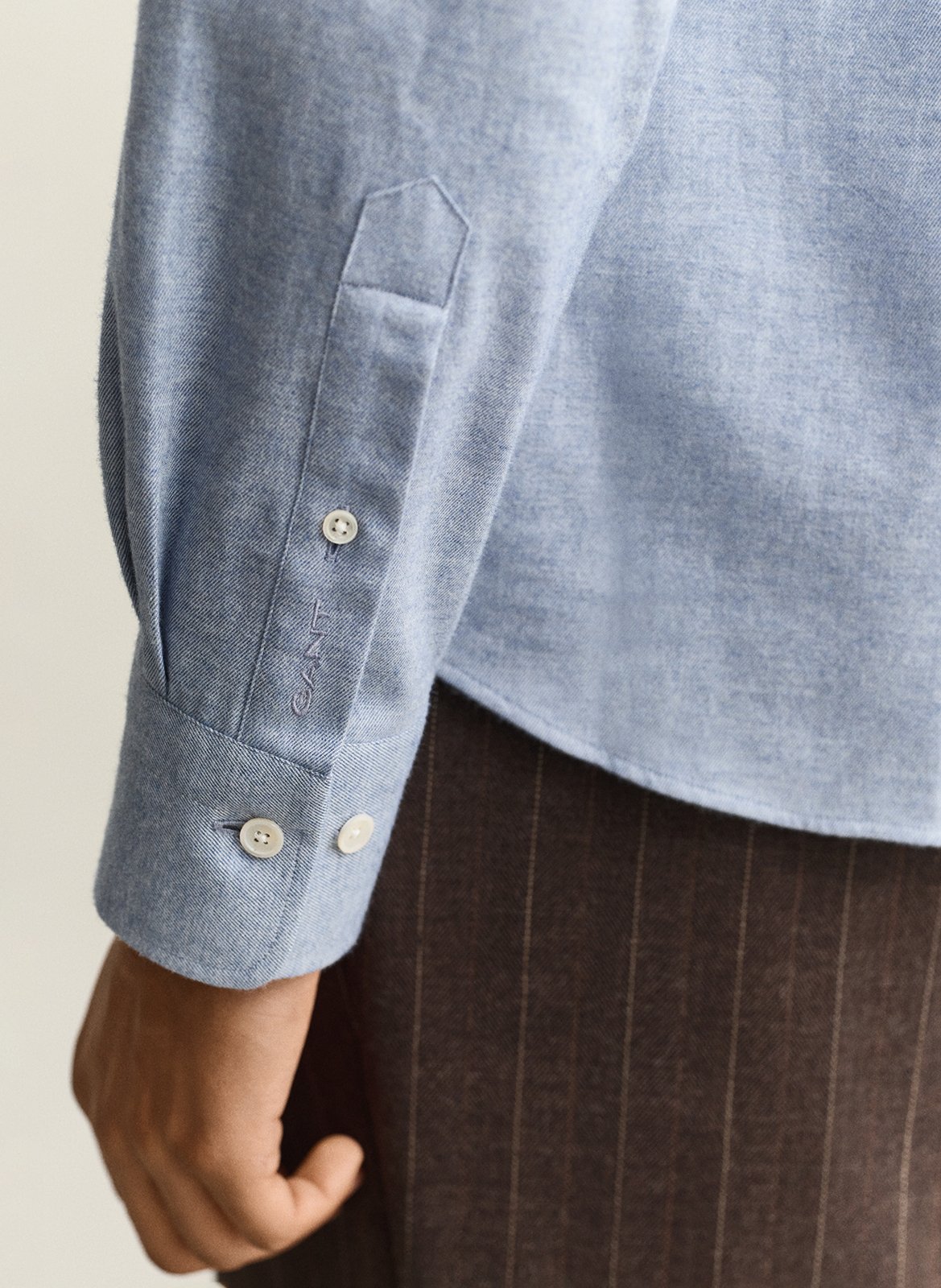 Chemise droite col classique en coton bio GANT Bleu