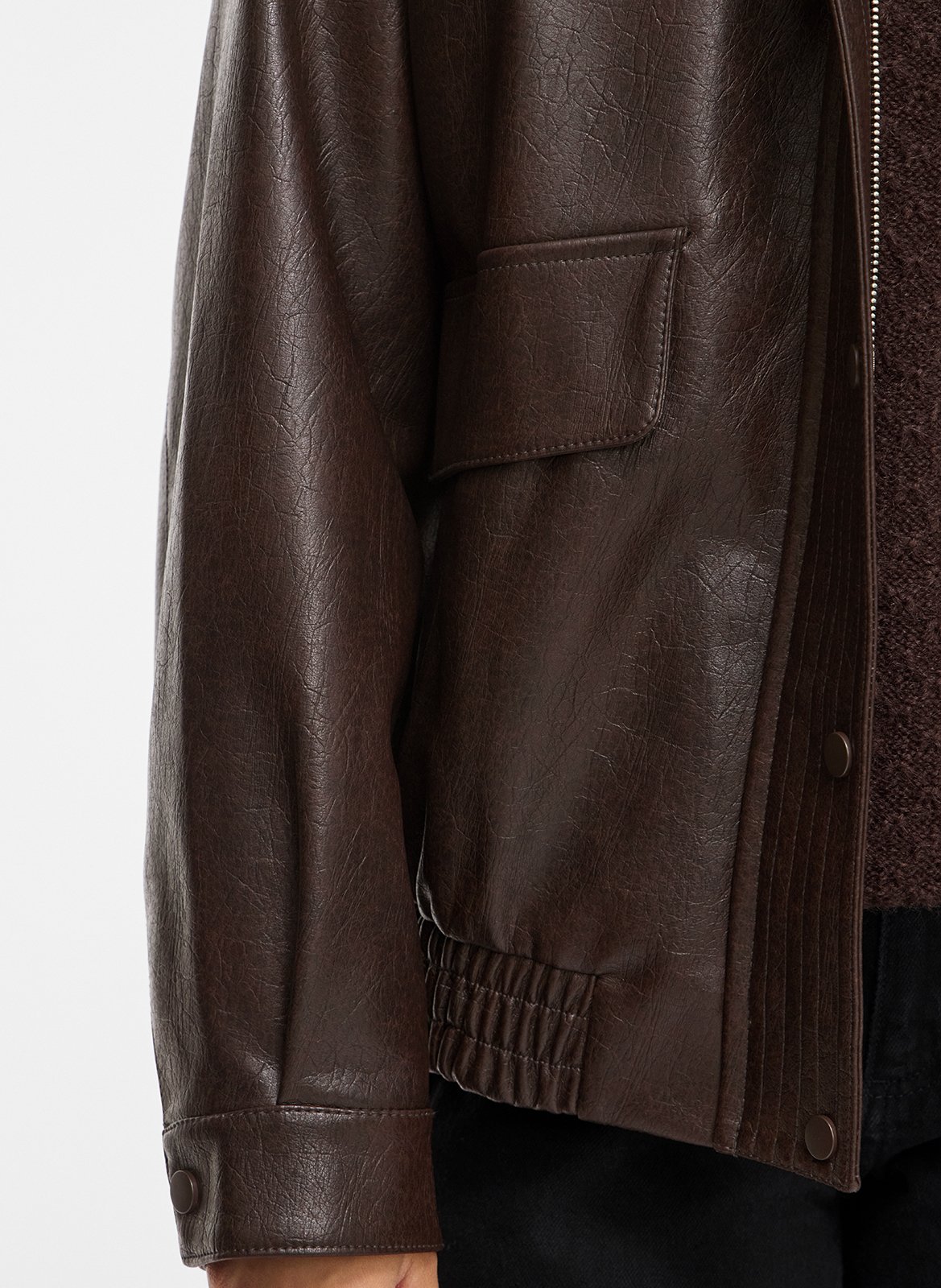 Jacke mit Stehkragen uni VILA Braun