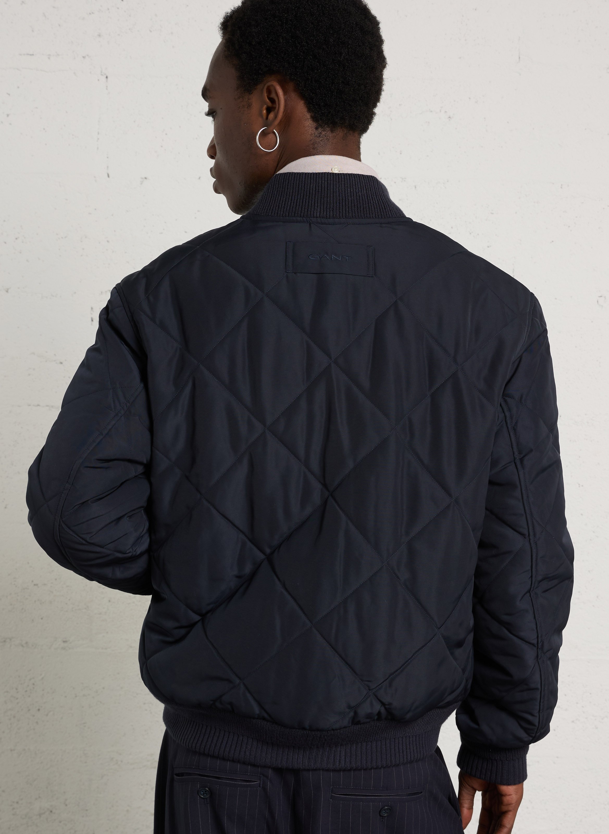 Blouson droit réversible à carreaux effet matelassé GANT Bleu