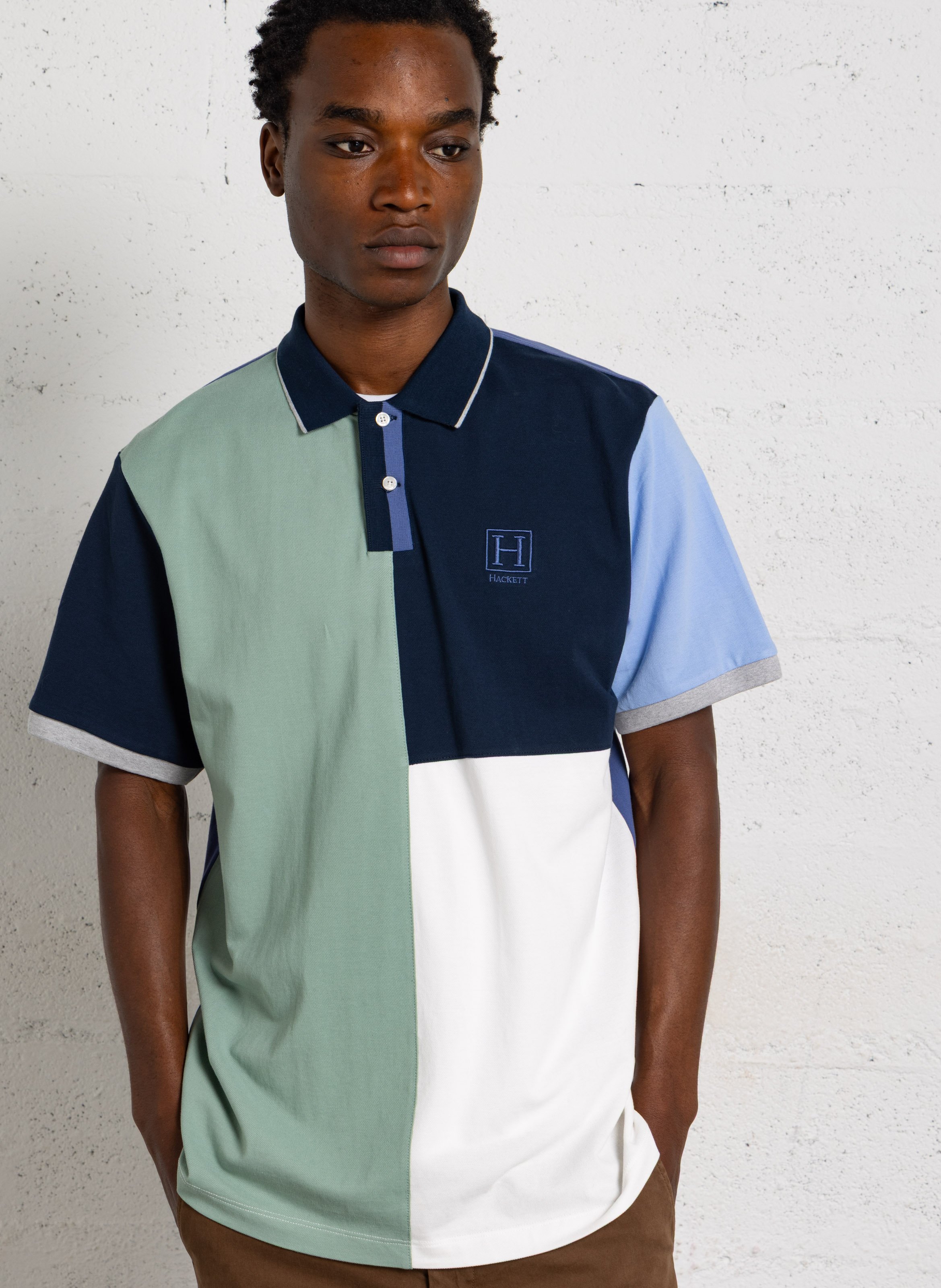 Polo en coton HACKETT Bleu