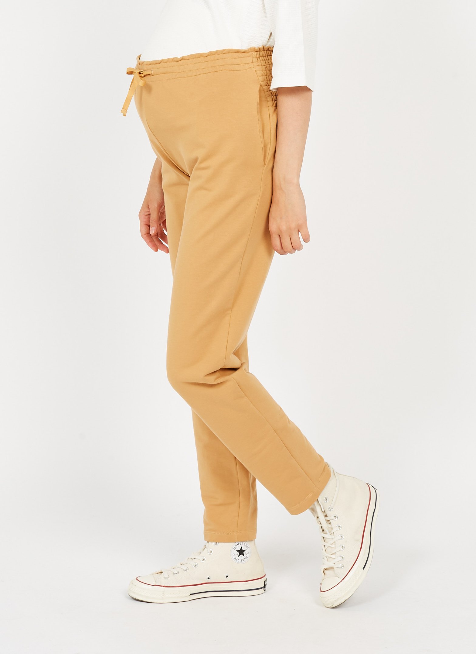 Straight-cut maternity pants POLINA Brown