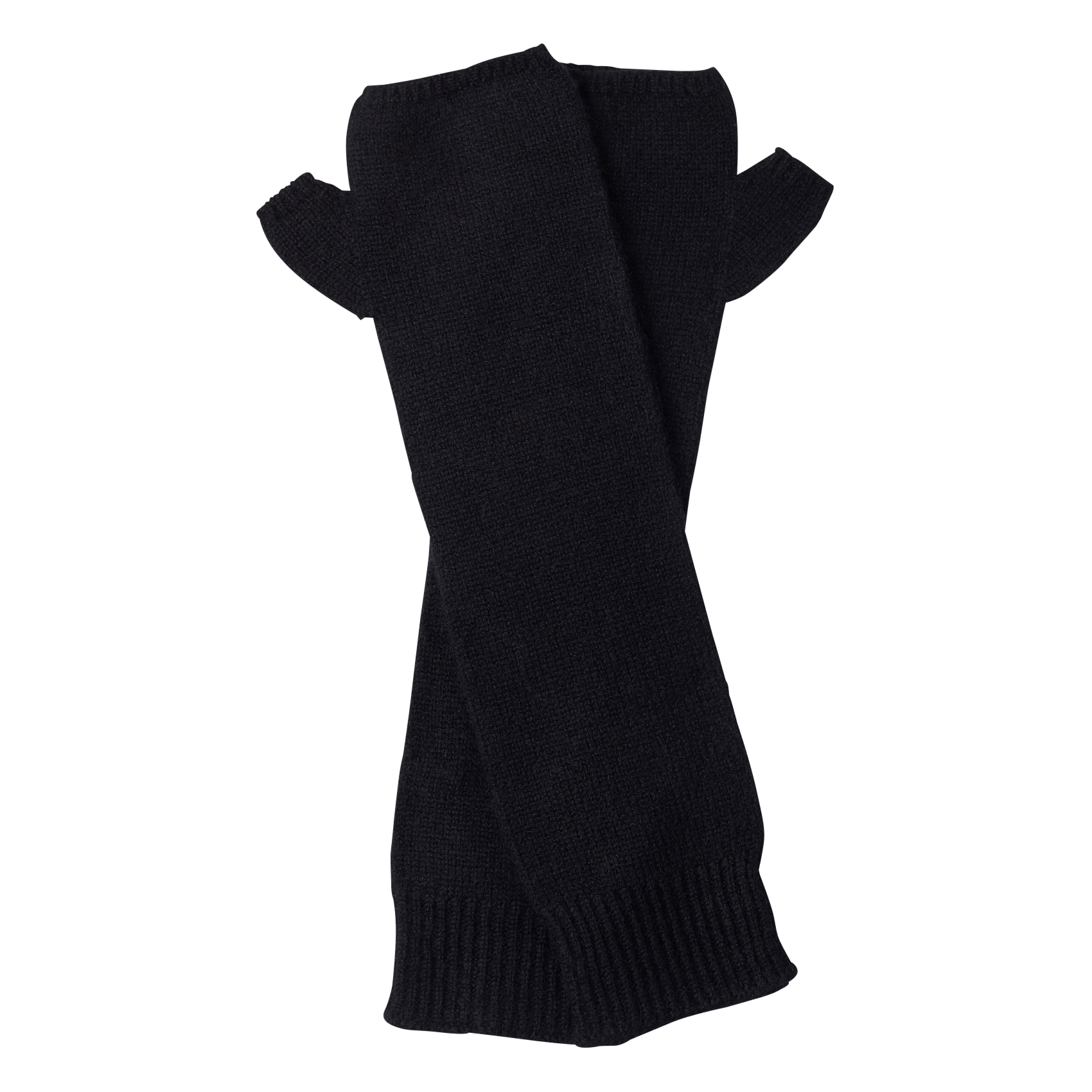 Halbhandschuhe aus Kaschmir KUJTEN Schwarz