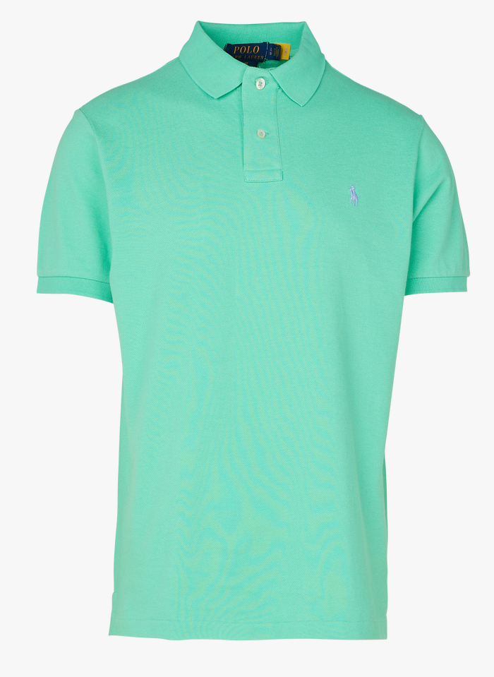Slim-fit Cotton Polo Shirt Green Polo Ralph Lauren - Men | Place des  Tendances