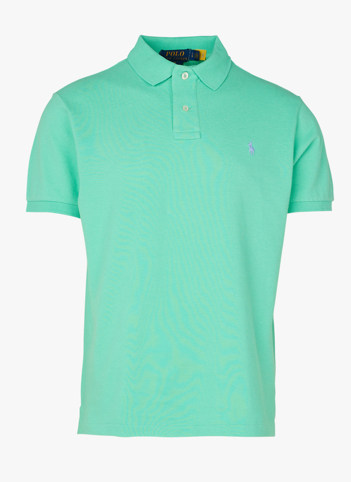 Slim-fit Cotton Polo Shirt Green Polo Ralph Lauren - Men | Place des  Tendances