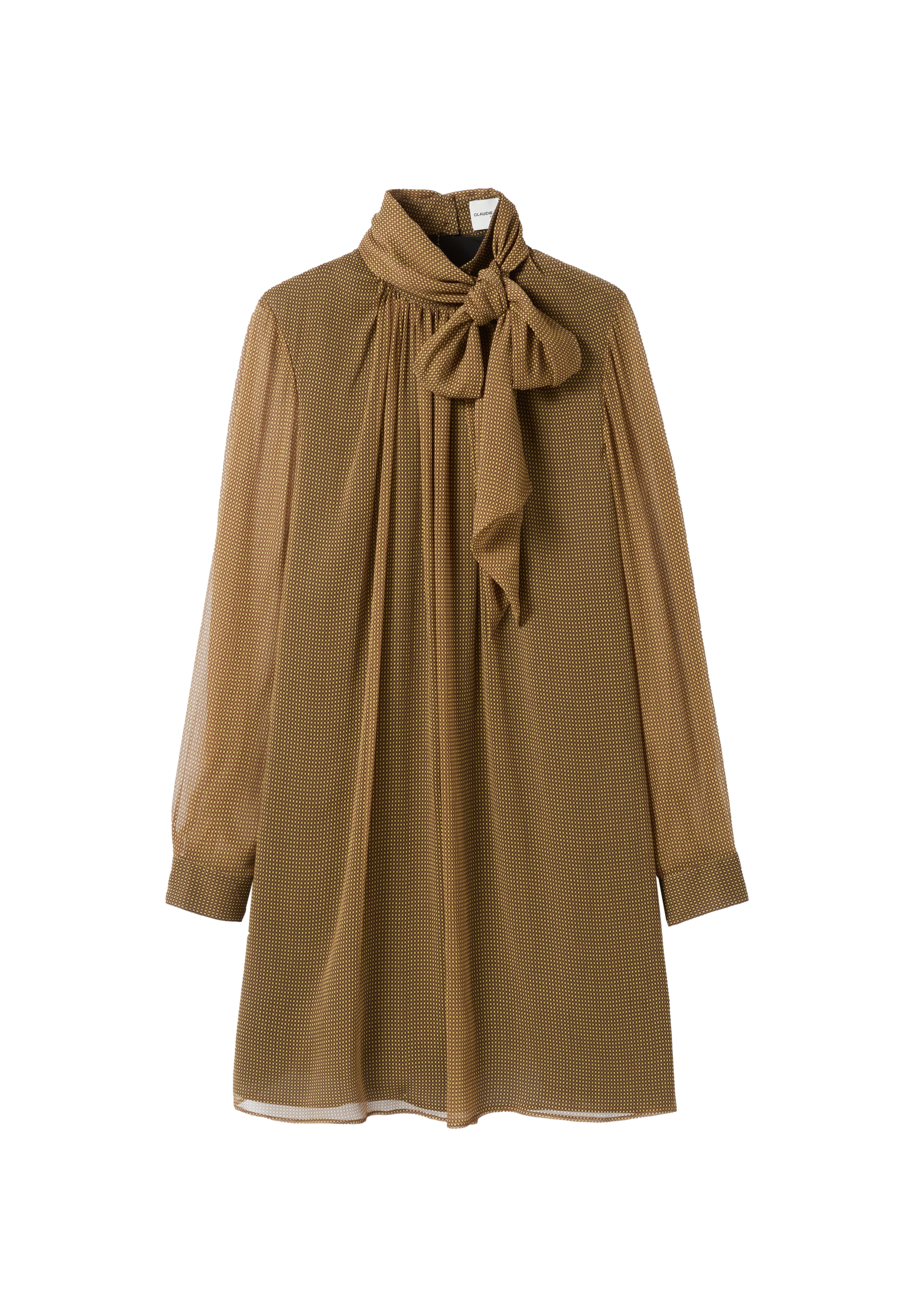 Robe courte col lavallière  CLAUDIE PIERLOT Jaune