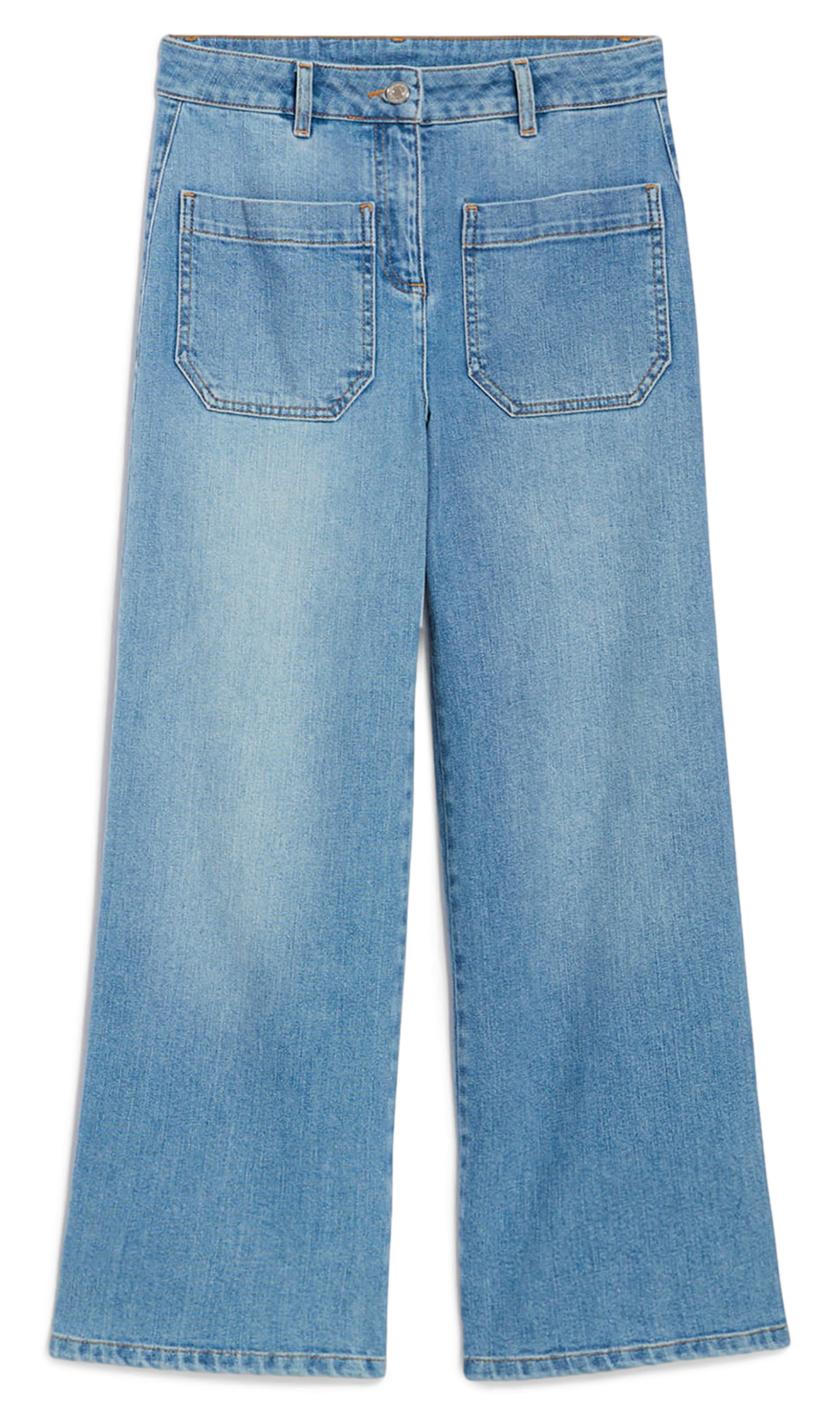 Jean 7/8ème évasé en coton mélangé VANESSA BRUNO Bleu