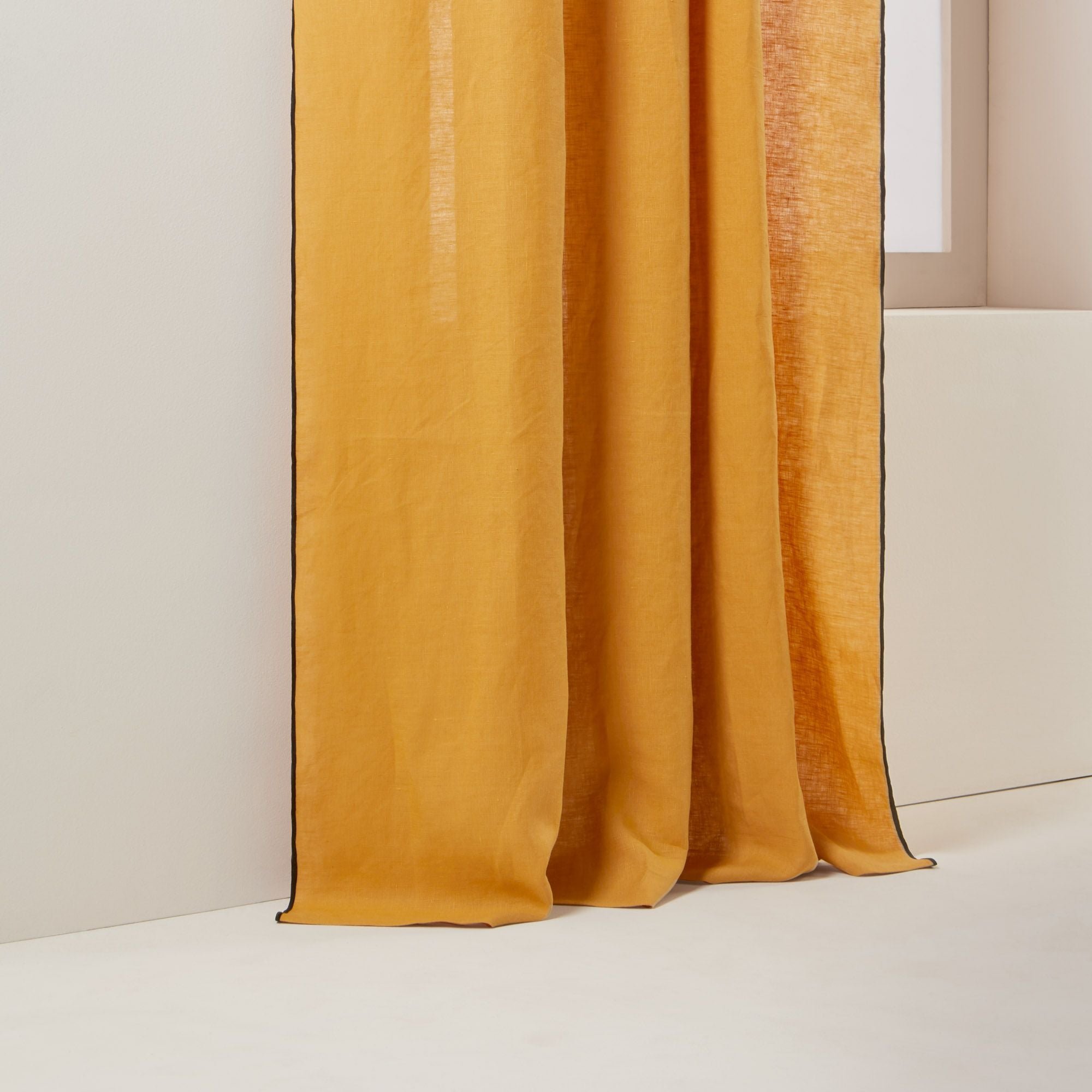 Curtain with gathering tape MADURA Yellow