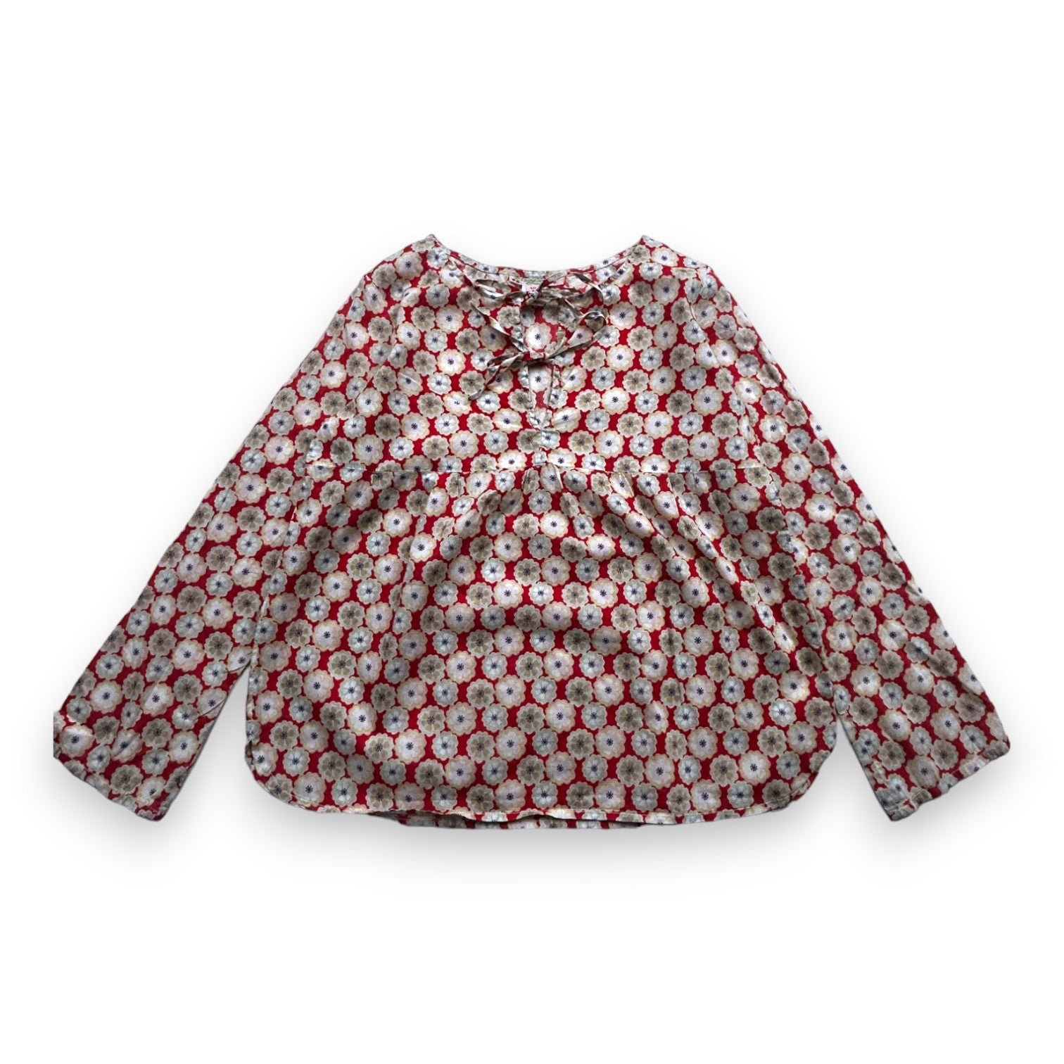 Red Child's Blouse - 10 years BONPOINT - Seconde Main Red