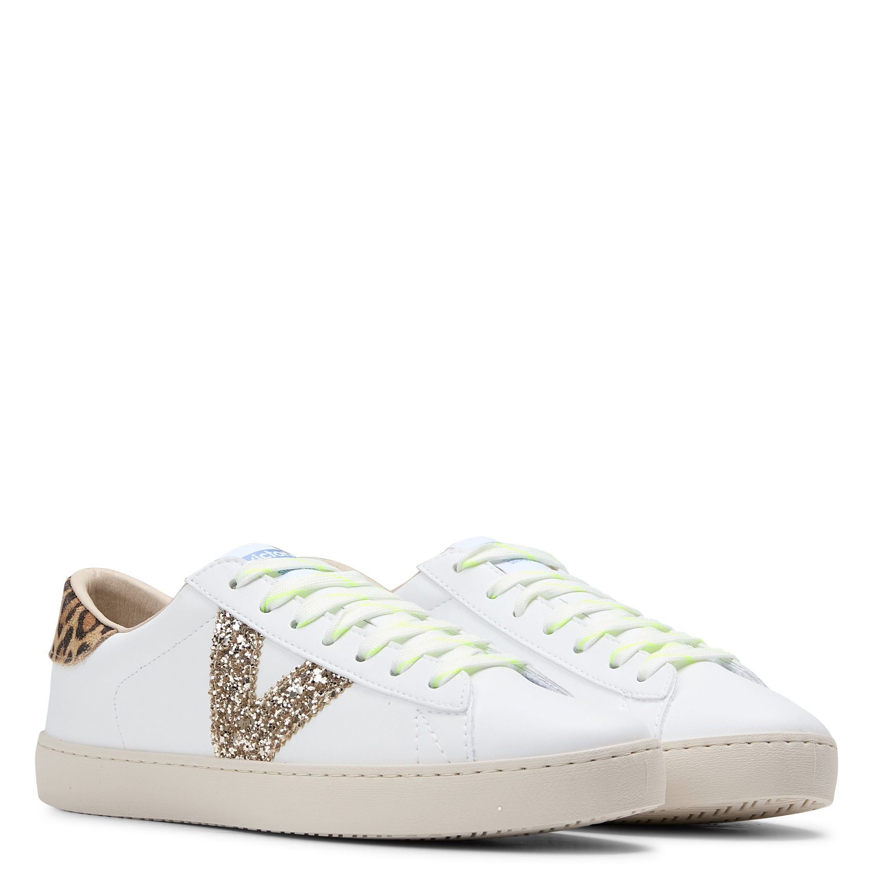 Baskets basses en cuir VICTORIA Argent