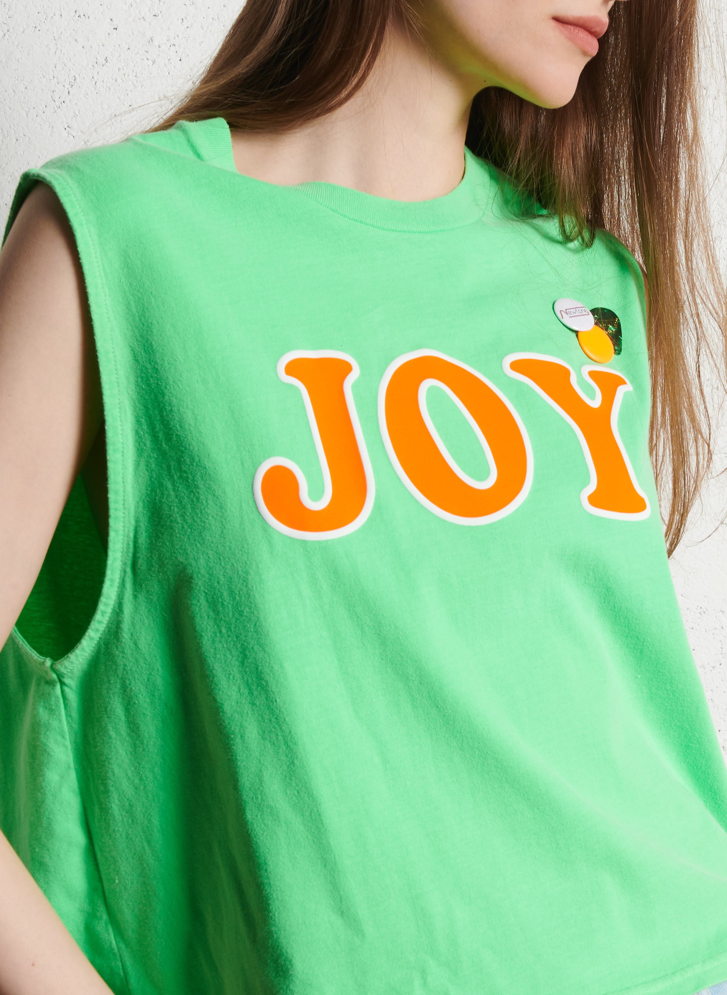 Round-neck cotton T-shirt NEWTONE Green