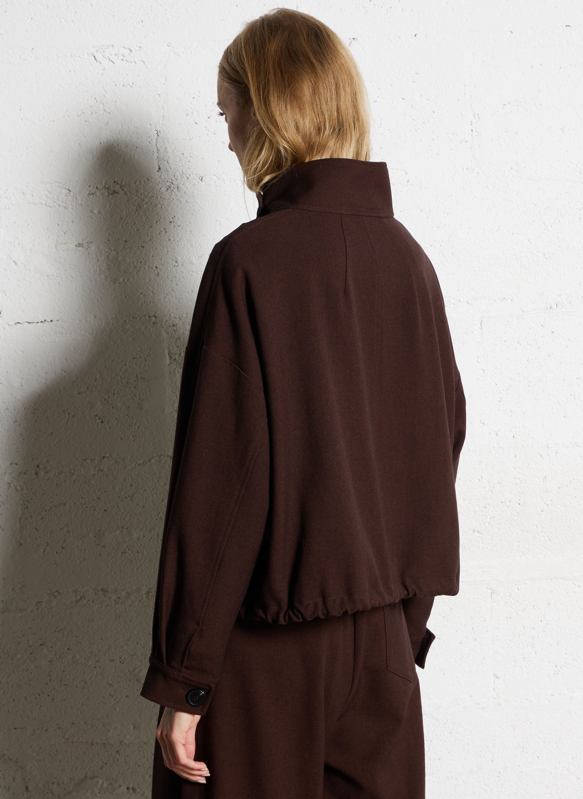 Veste oversize col montant SUNCOO Marron