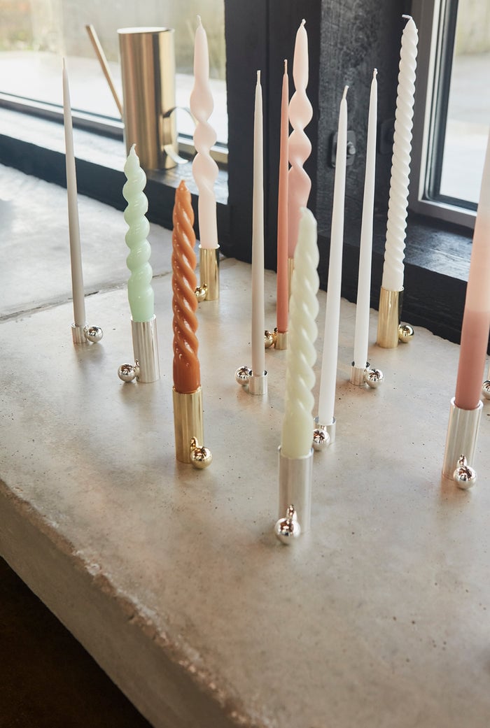 Steel candle holder OYOY LIVING DESIGN Yellow