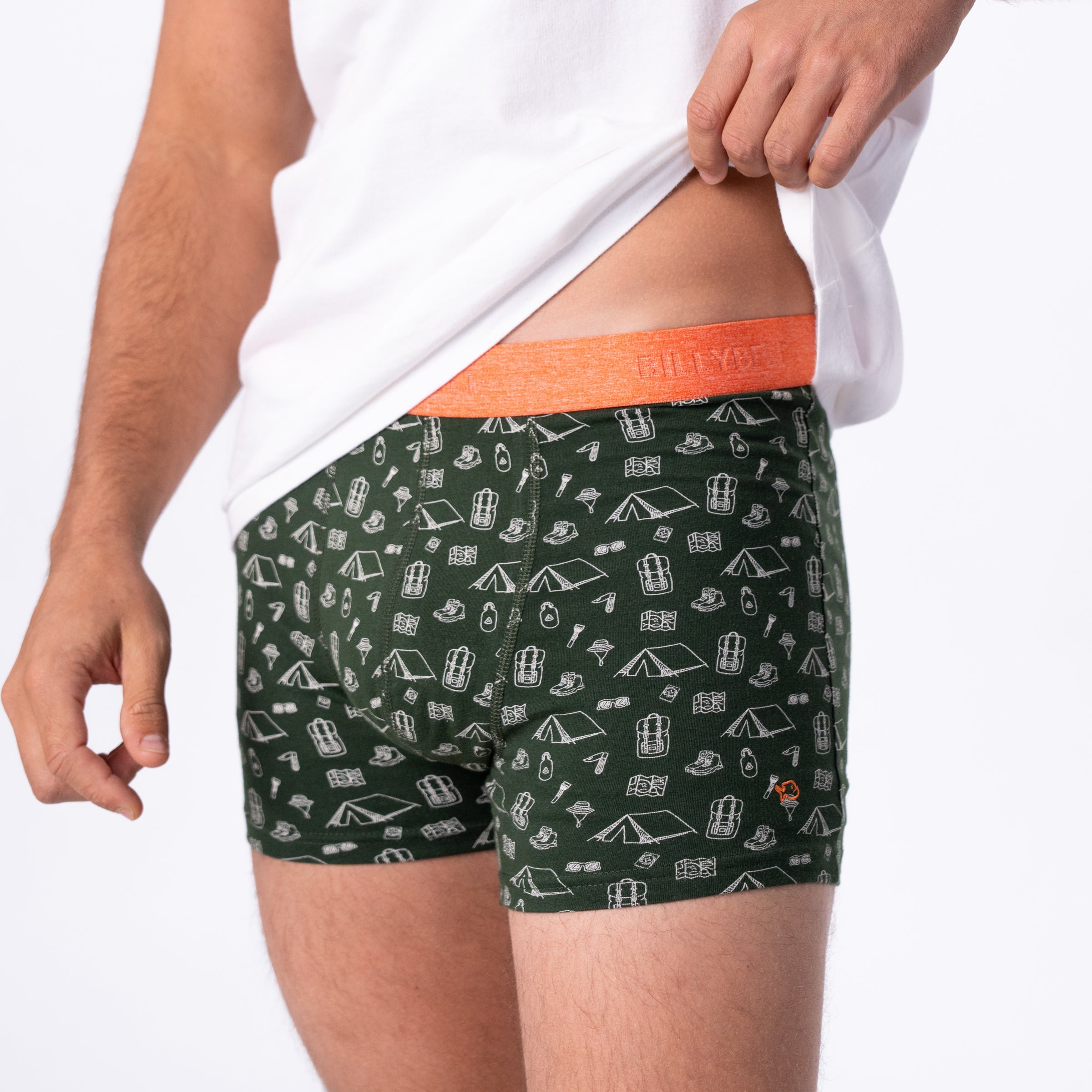 Organic cotton boxers BILLYBELT Green