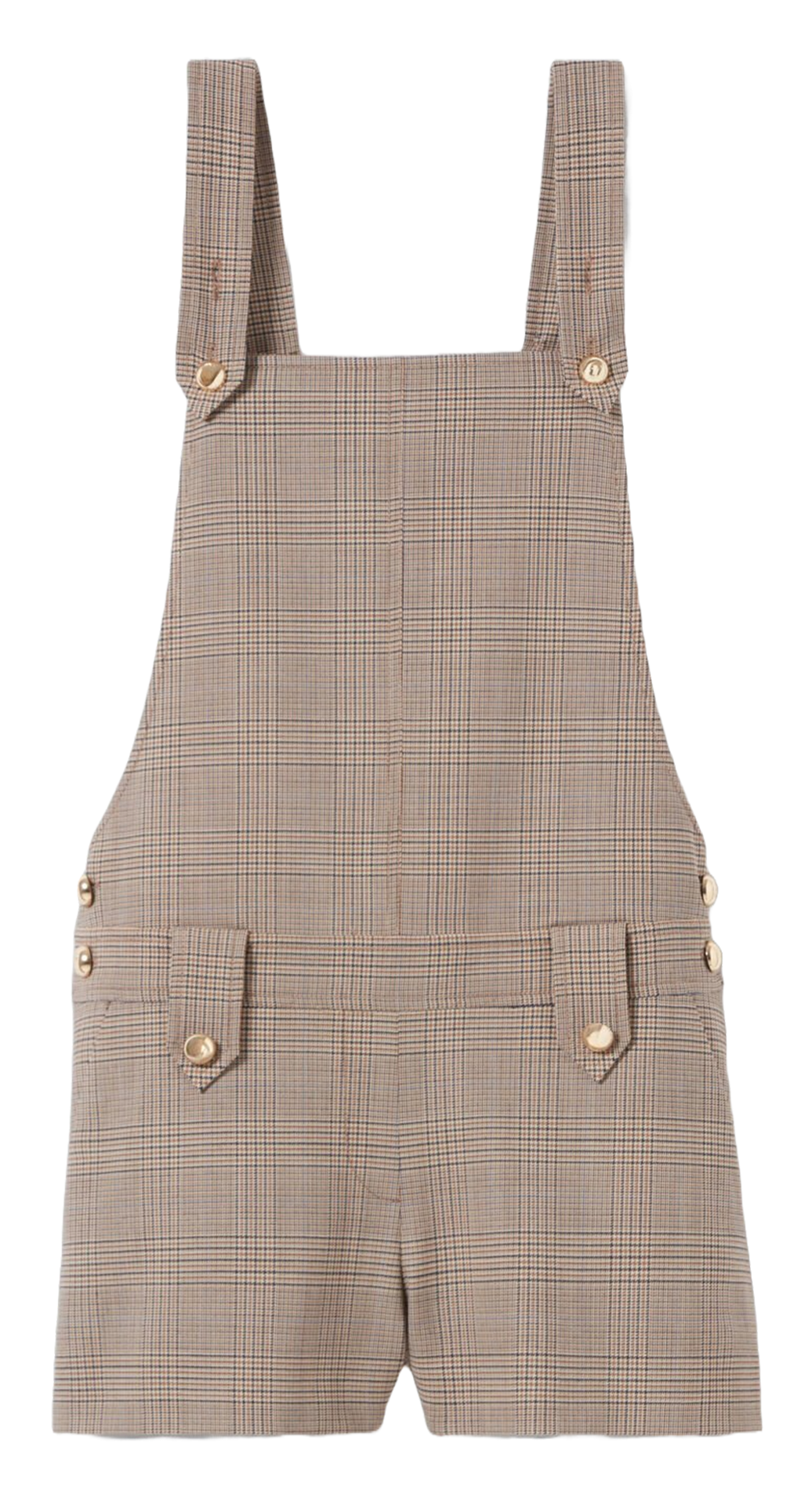 Combi-short salopette à carreaux en laine mélangée CLAUDIE PIERLOT Multicolore