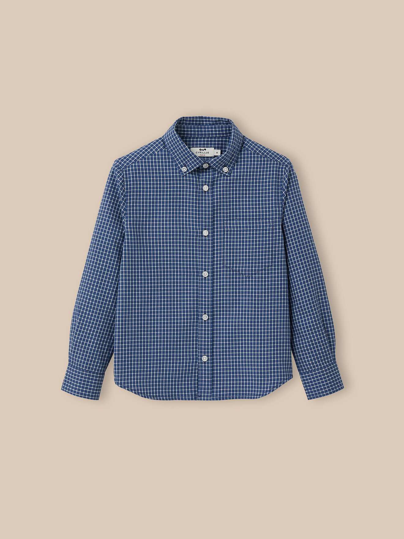 Flannel checkered shirt CYRILLUS Blue