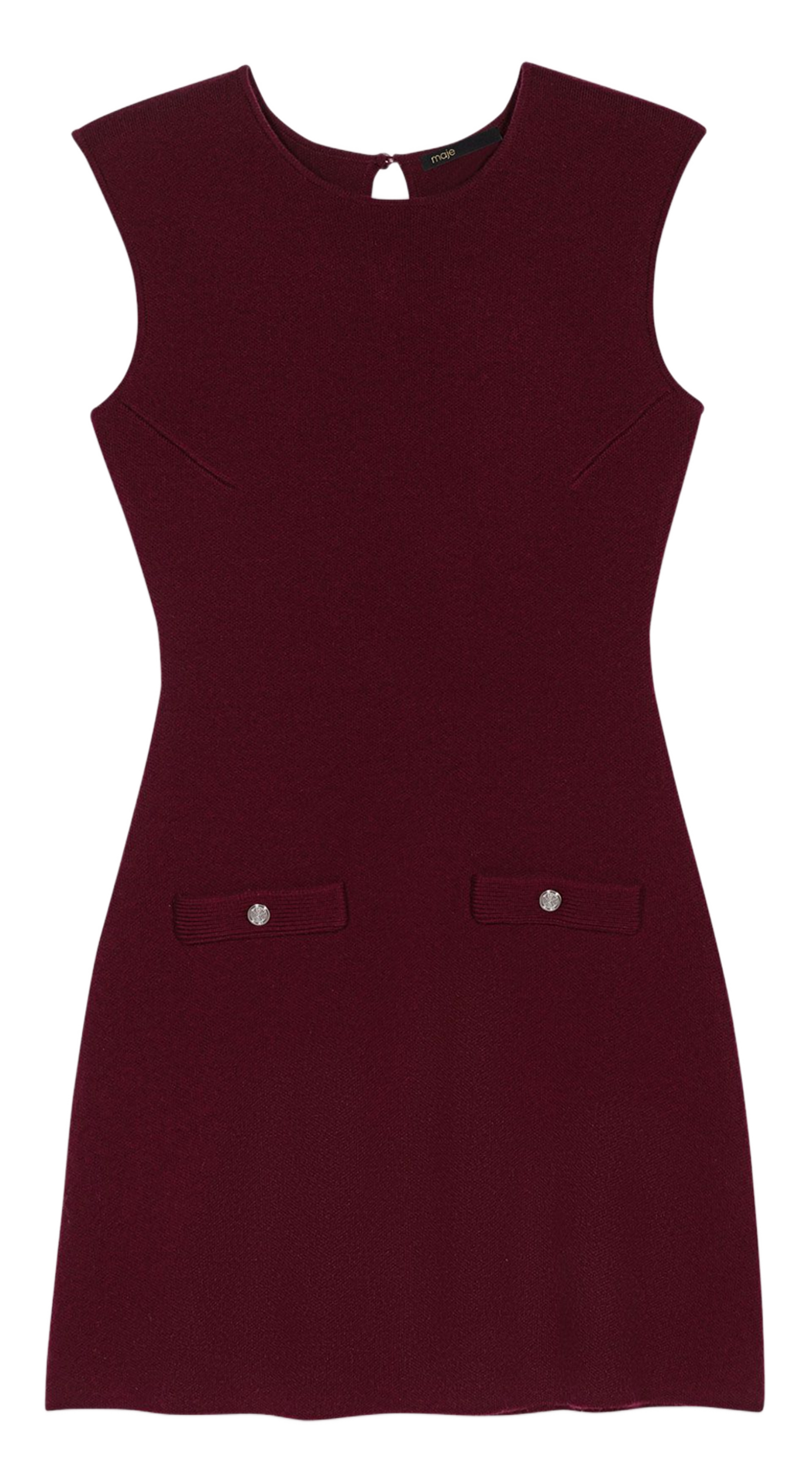 Robe courte col rond MAJE Rouge