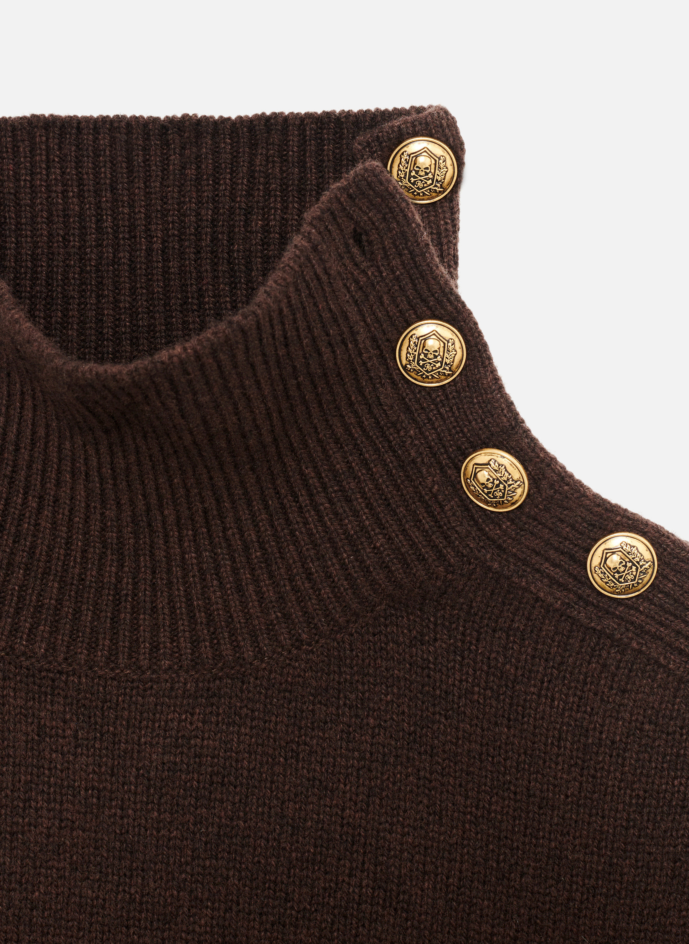 Robe courte en laine THE KOOPLES Marron