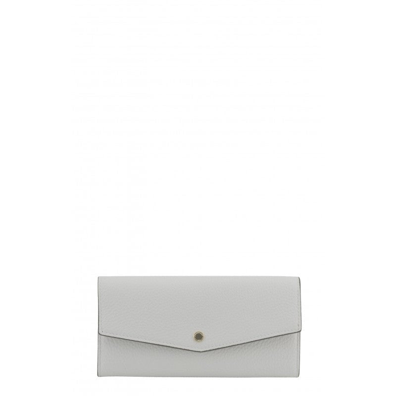 Leather coin purse POURCHET White
