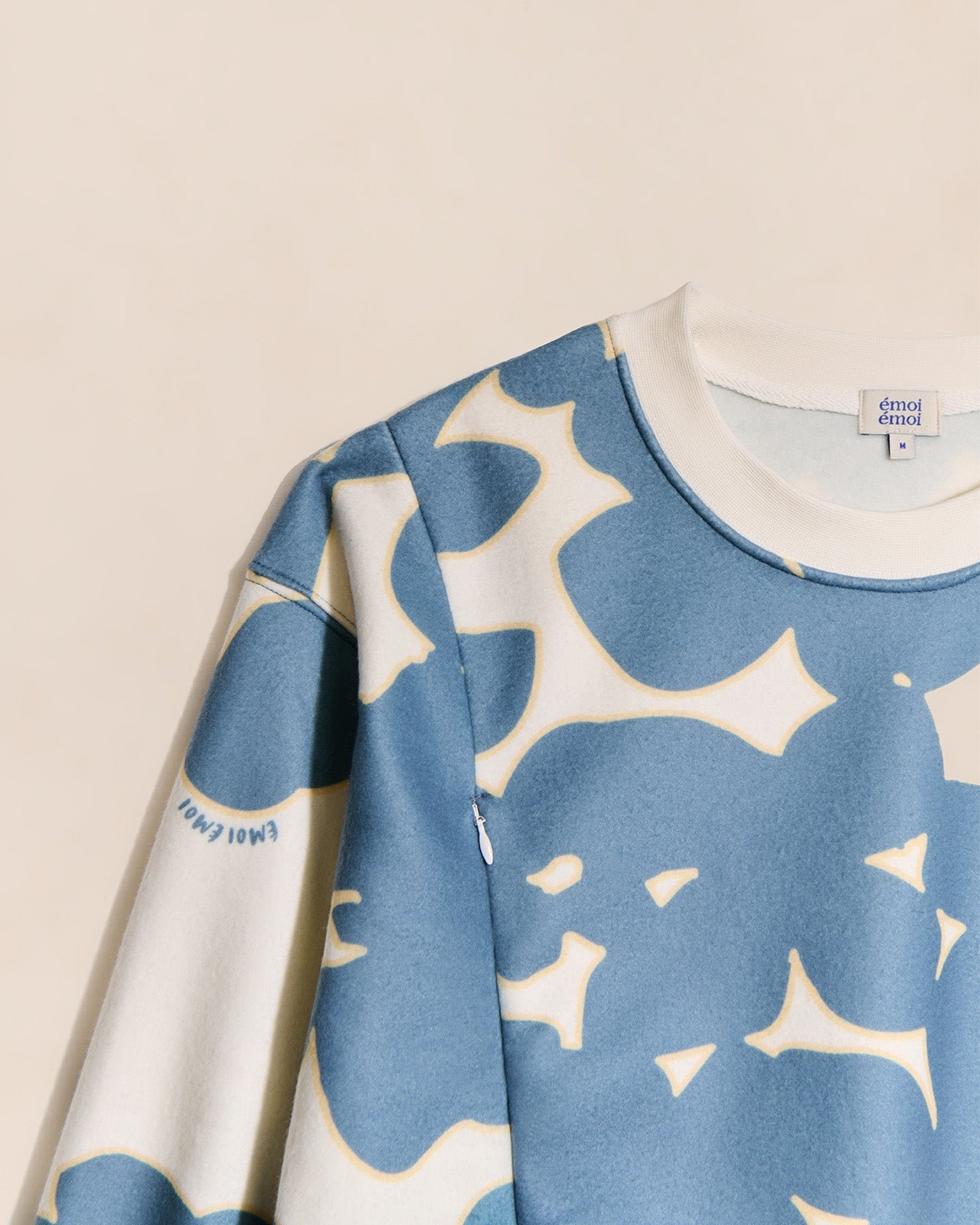 The Silke nursing sweatshirt in recycled fleece EMOI EMOI Blue