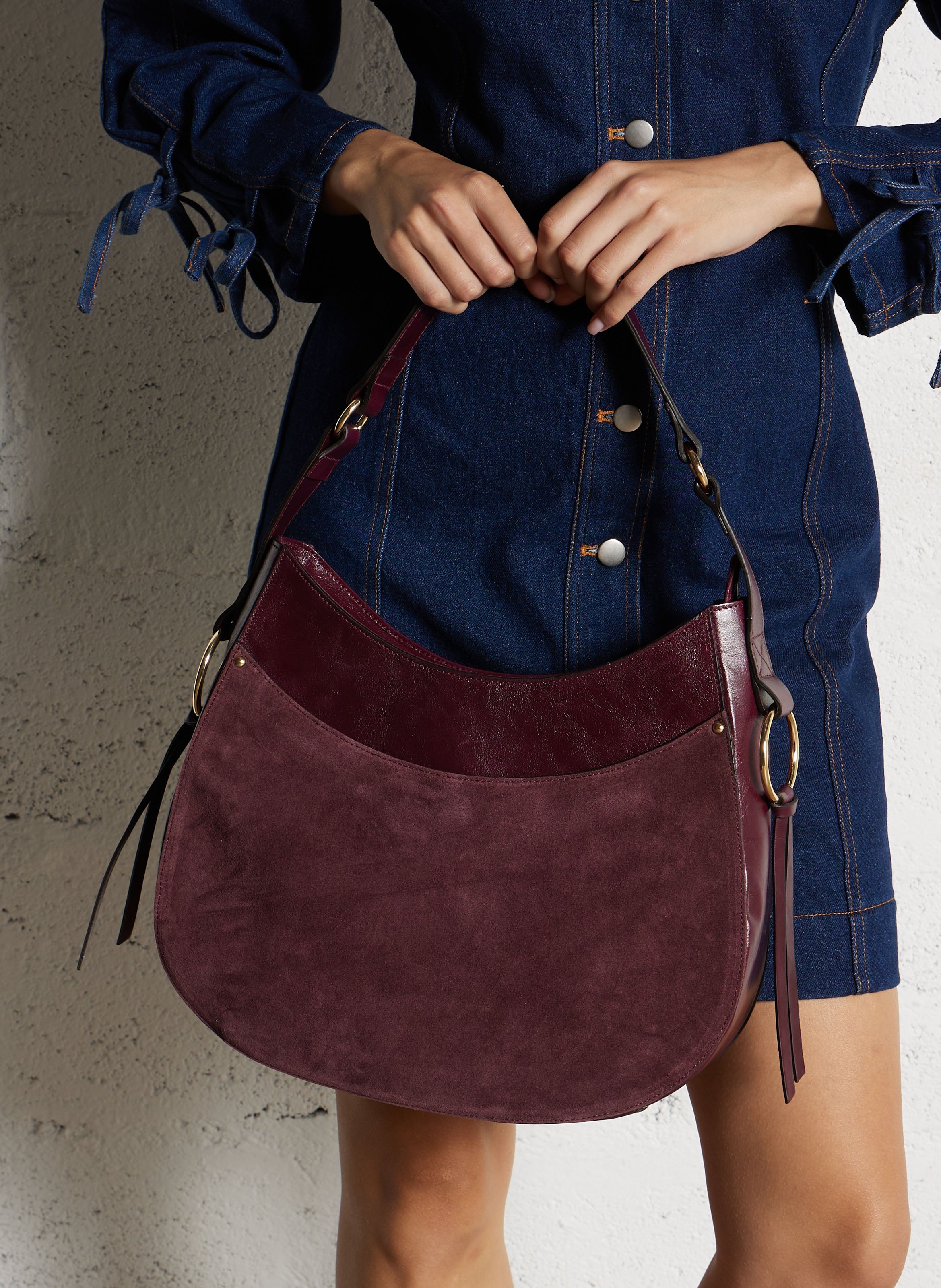 Sac porté épaule en cuir MAISON 123 Rouge