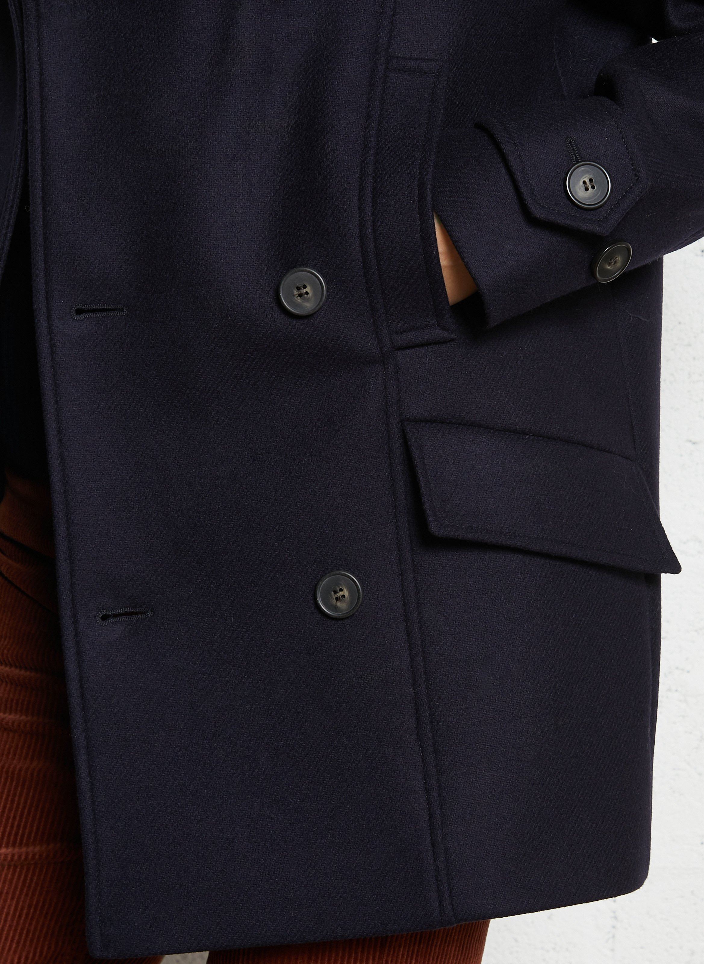 Oversized wool-blend coat with tailored collar MAISON 123 Blue