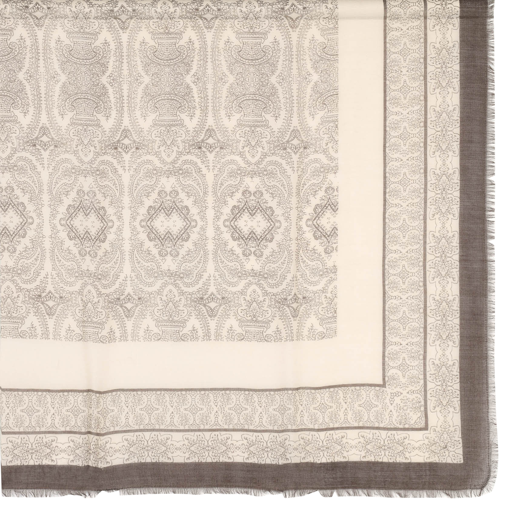 Bedruckter Foulard aus Wolle MAISON 123 Khaki