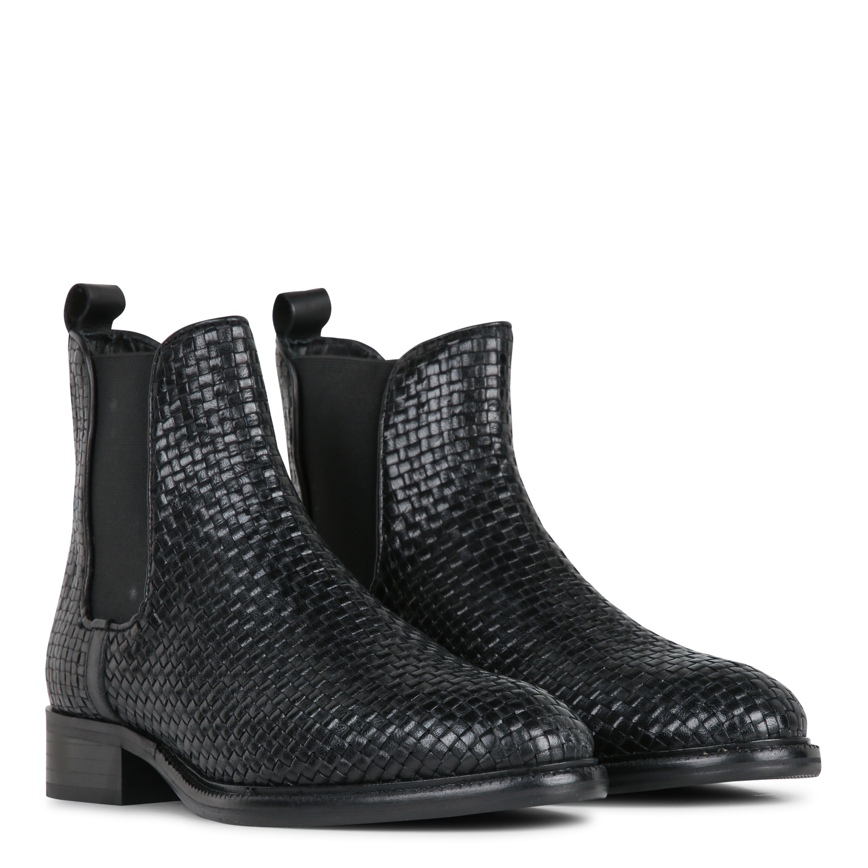 Bottines en cuir tressées JB MARTIN Noir