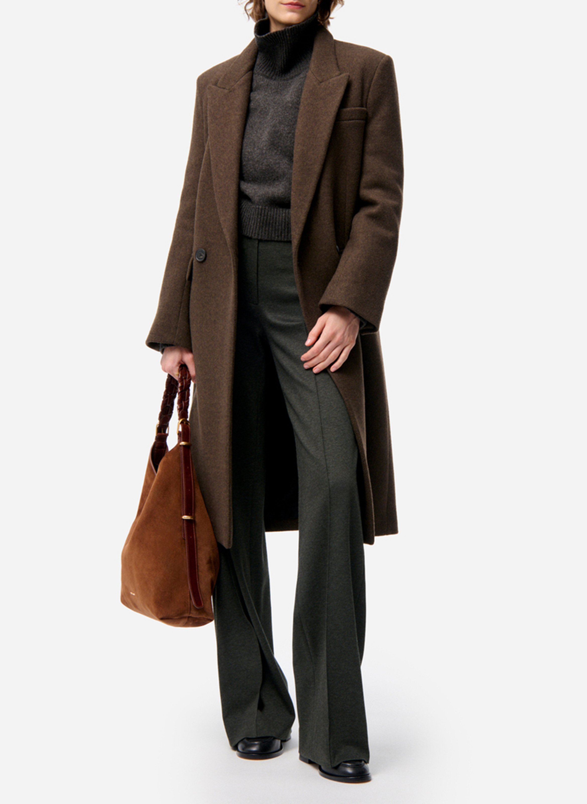 Oversized jas met reverskraag van gemengd wol VANESSA BRUNO Groen