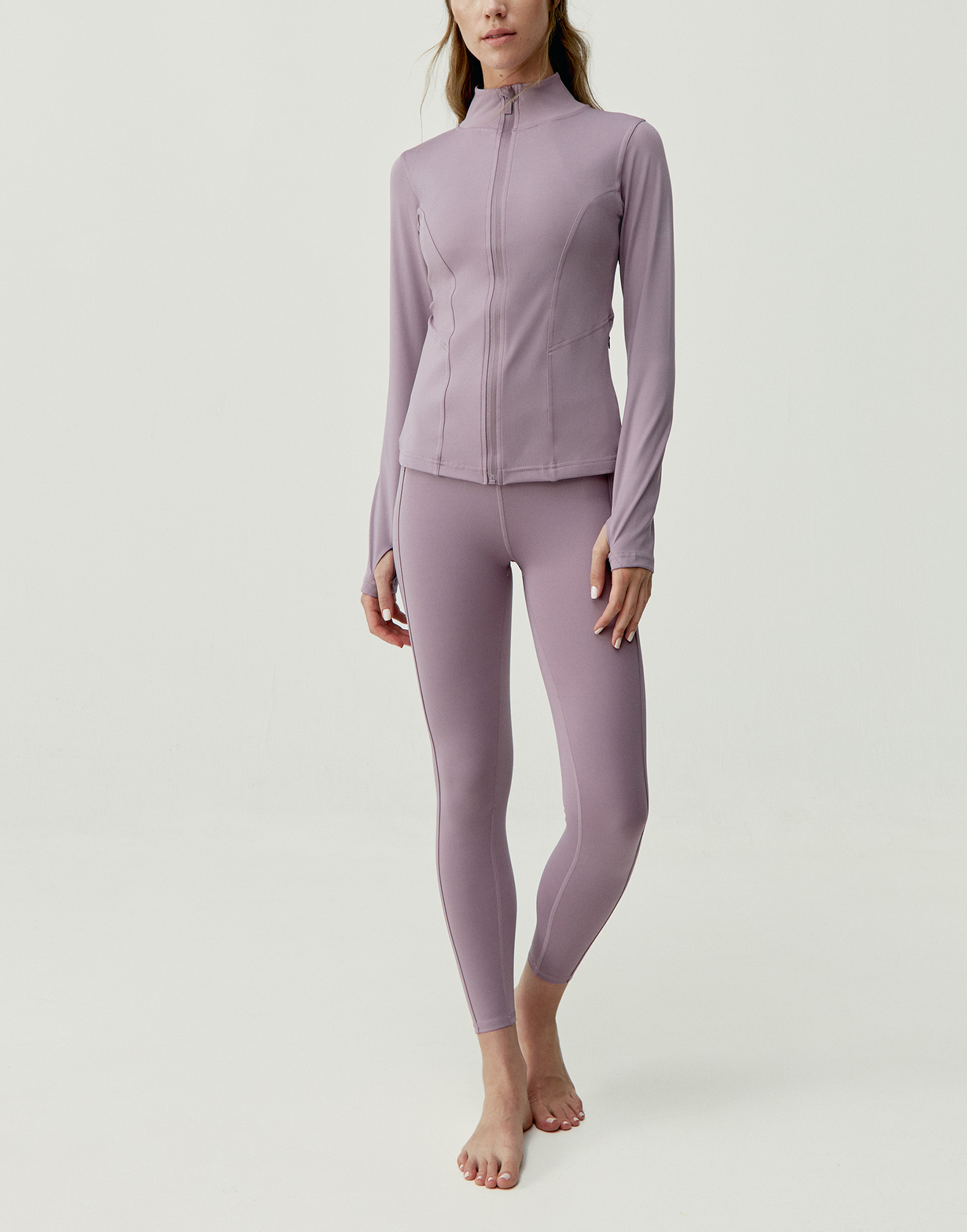 Zip-up performance athleisure sports jacket BORN LIVING YOGA Purple