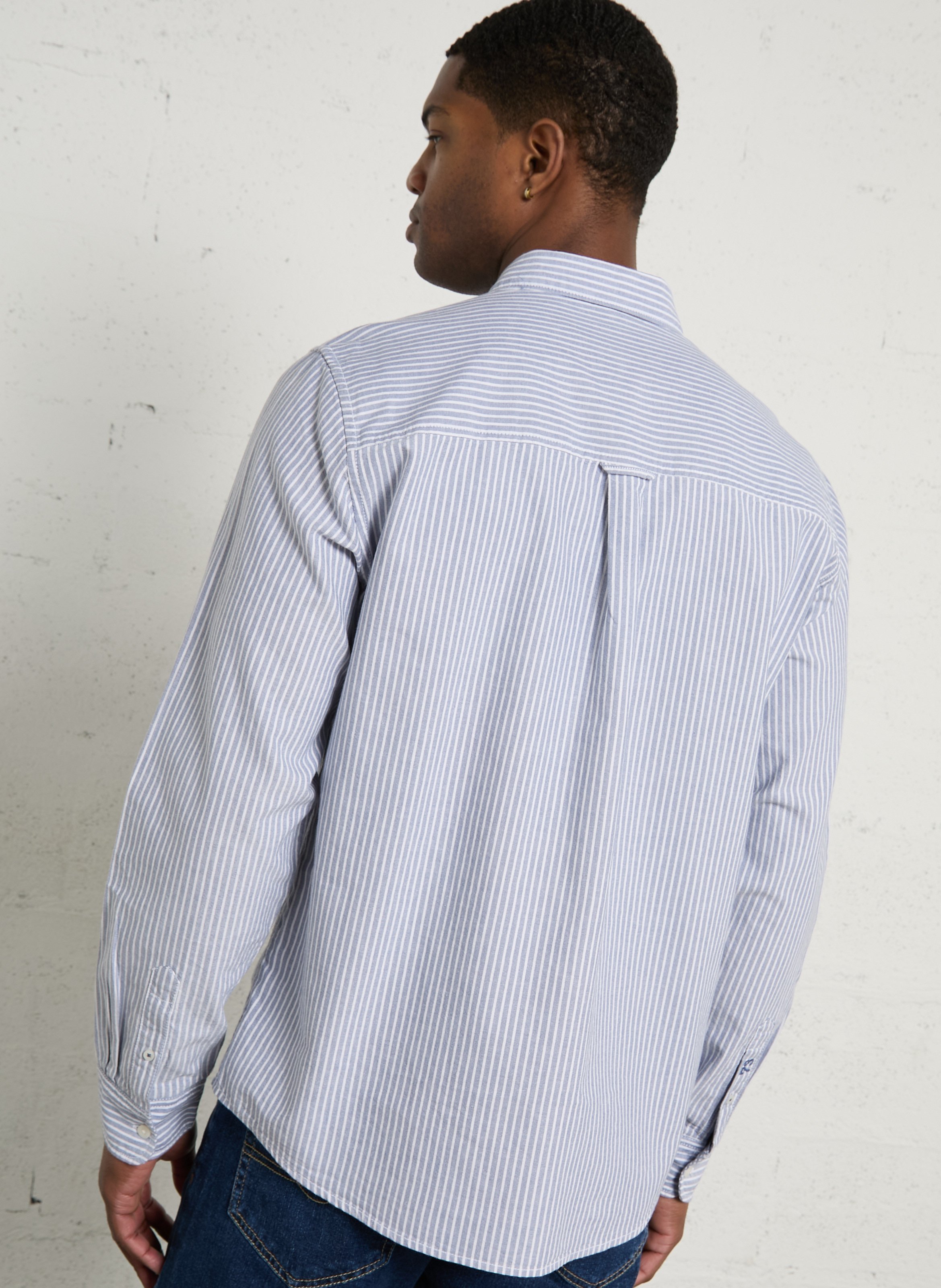 Chemise à rayures col classique PEPE JEANS Bleu