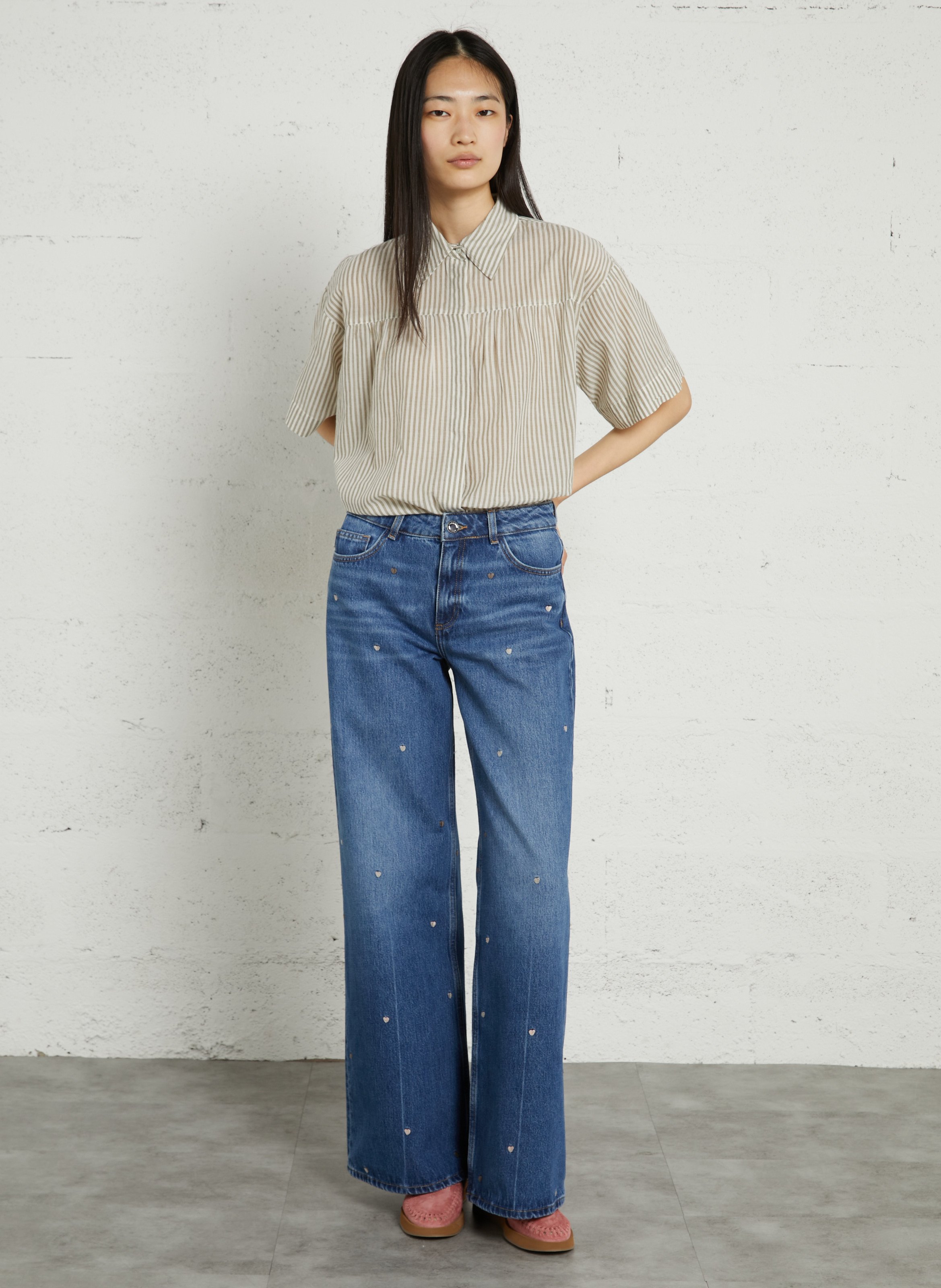 Bio-Baumwoll-Schlaghose FABIENNE CHAPOT Blau