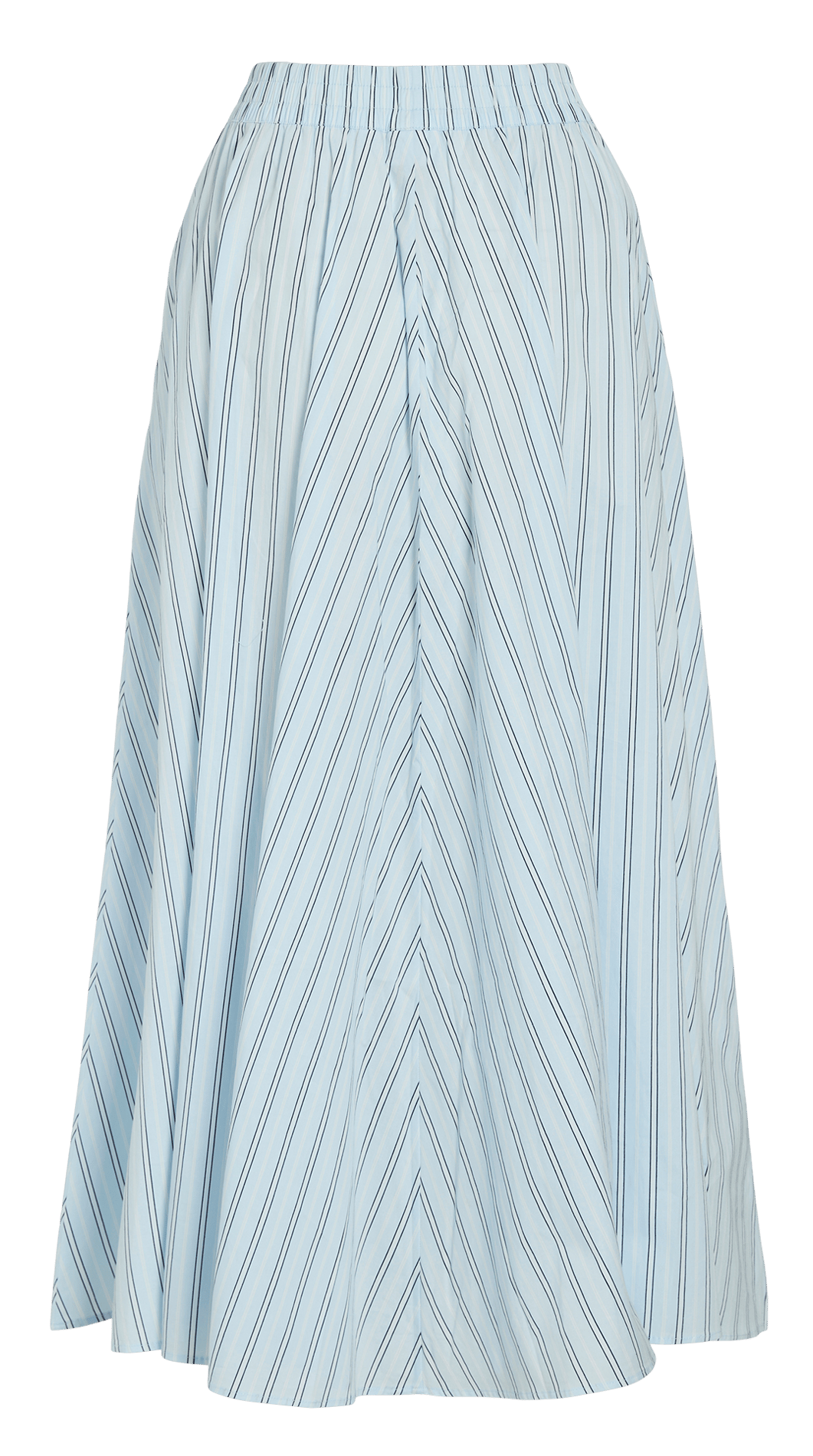 Jupe longue ample à rayures VILA Bleu