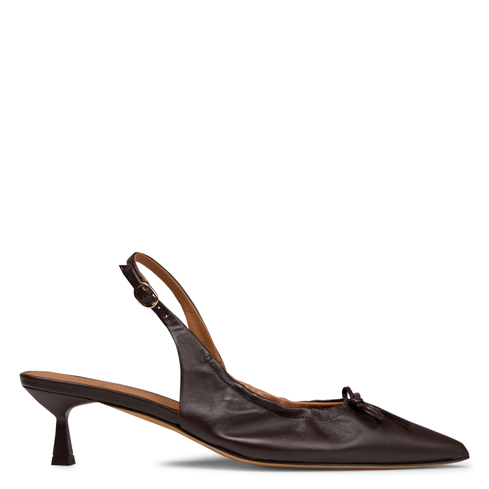 Escarpins slingback en cuir  BOBBIES Marron